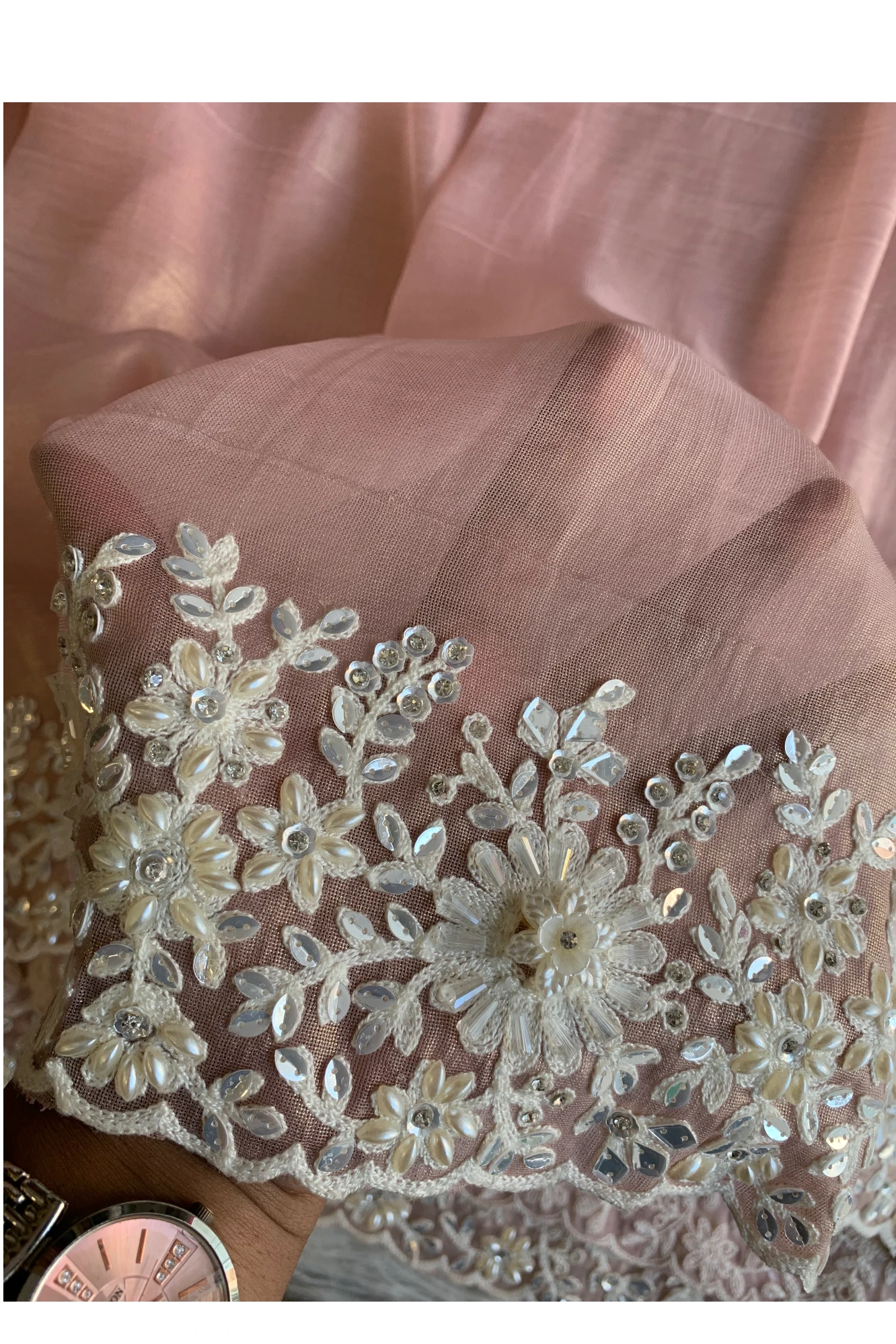 Peach Ryana Organza Saree 5801 05