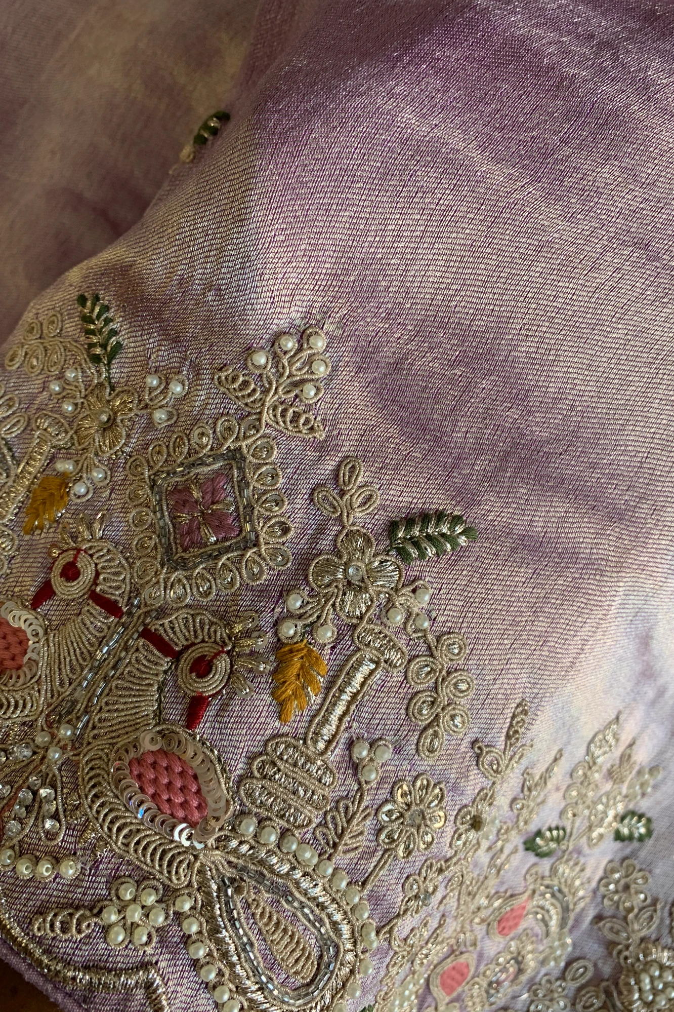 Lilac Kanchipuram Tissue Saree 5719 02