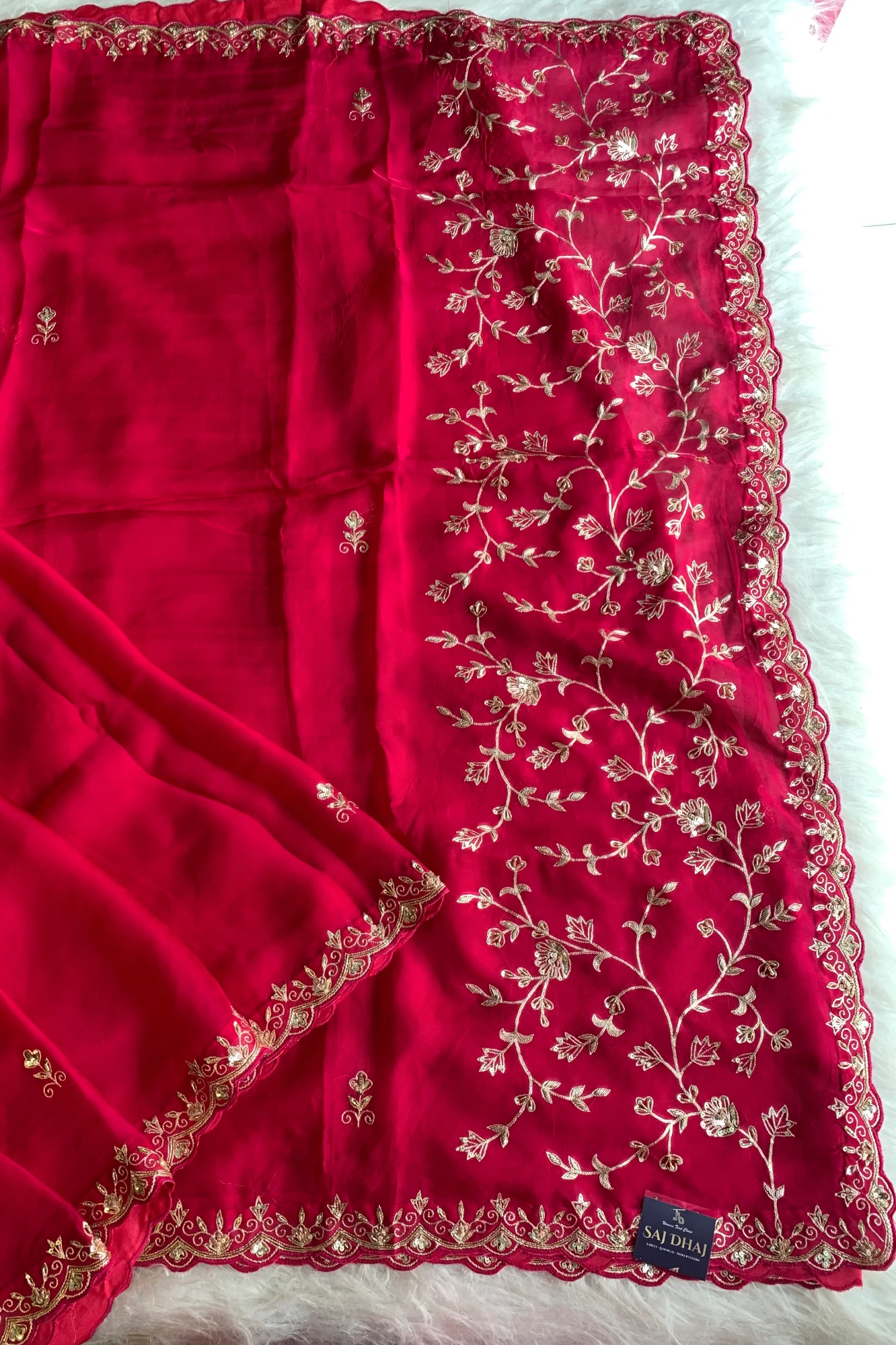 Pink Aari Lilly Silk Saree 5848 06