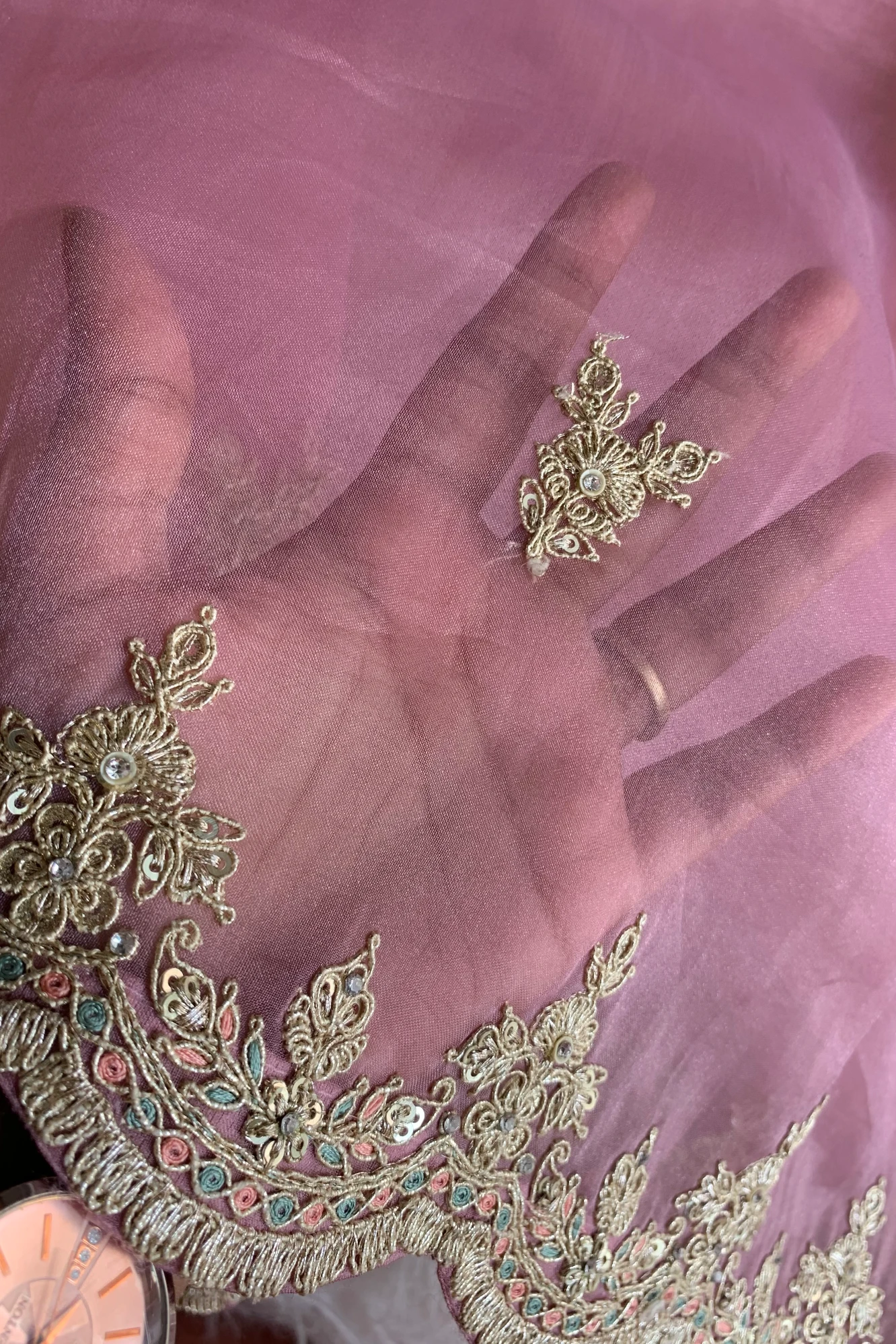 Pink Organza Saree 5777 13