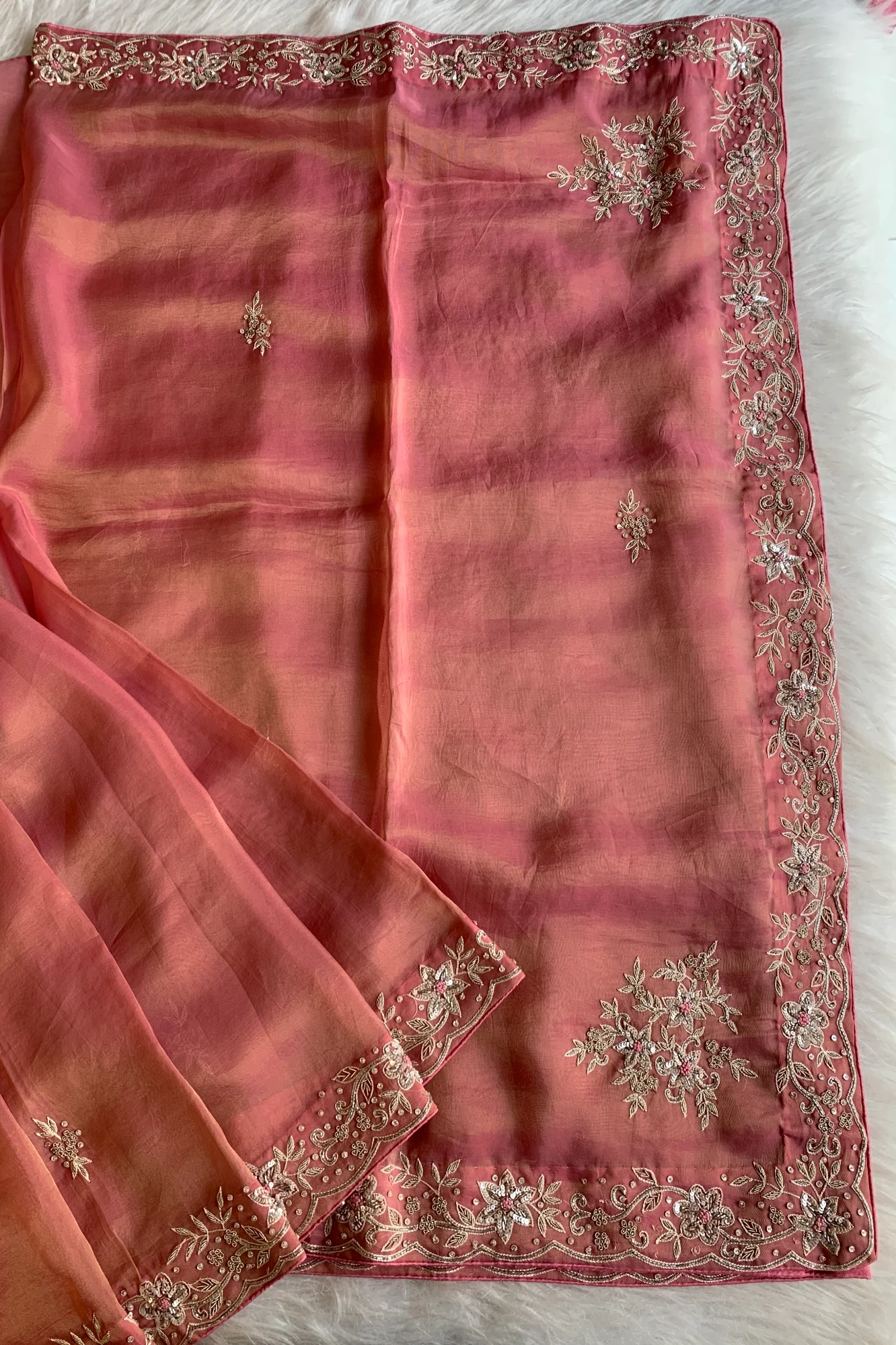 Pink Tissue Silk Saree 5792 02