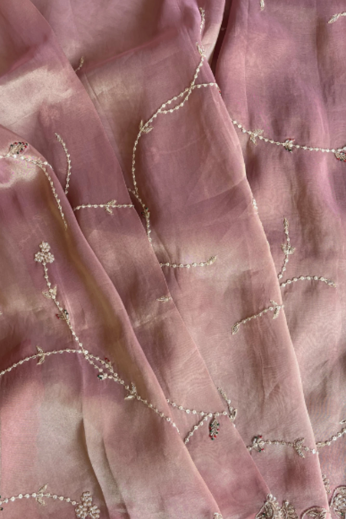 Onion Pink Zardosi Jaal Saree 5640 02