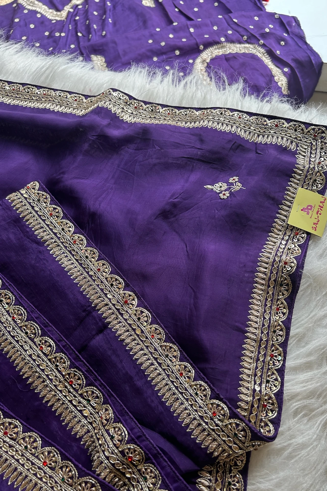 Jayanti Reddy Purple Russian Silk Saree 5650 15