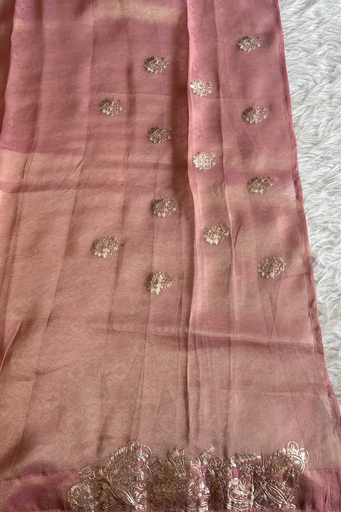 Peach Kanchipuram Tissue Saree 5659 21