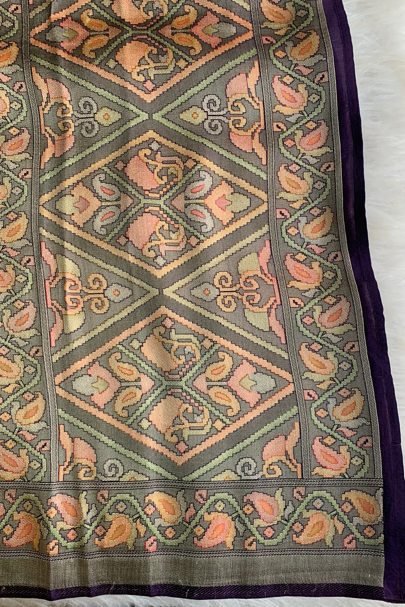 Beige Kanchi Banarasi Designer Saree 5563 05
