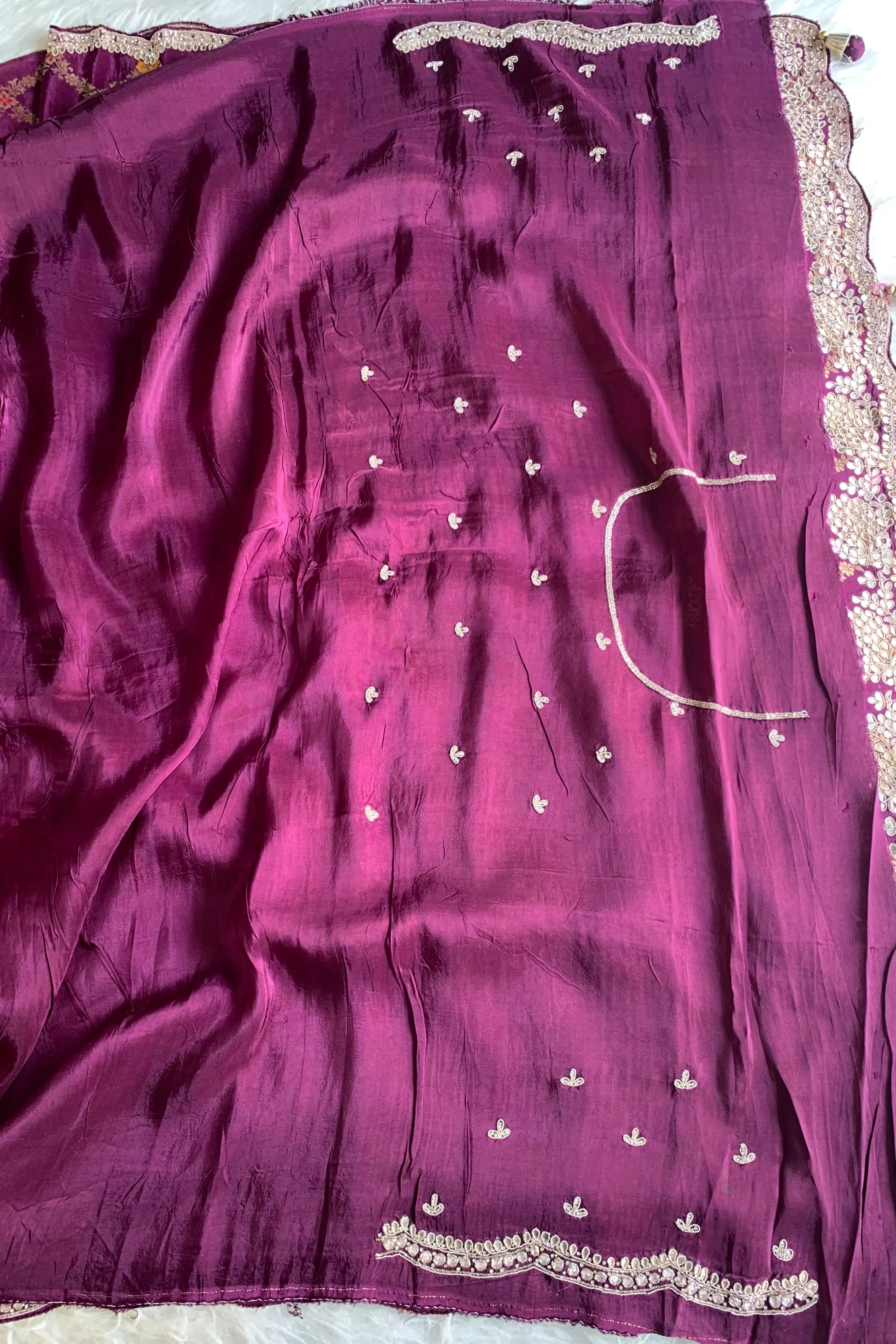 Purple Shaded Banarasi Silk Saree 5656 09