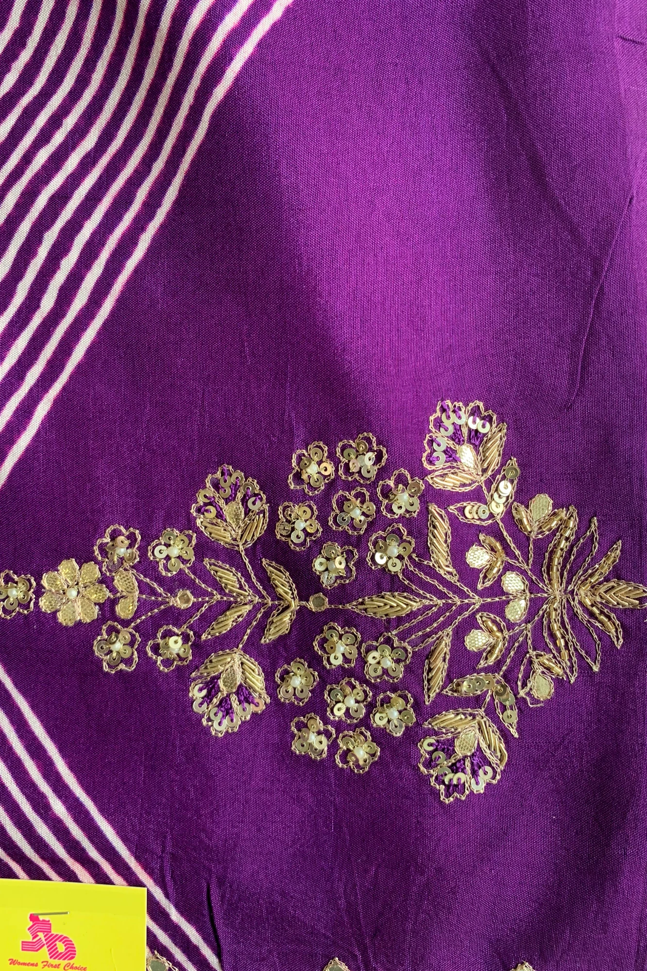 Purple Leheriya Russian Silk Saree 5755 06