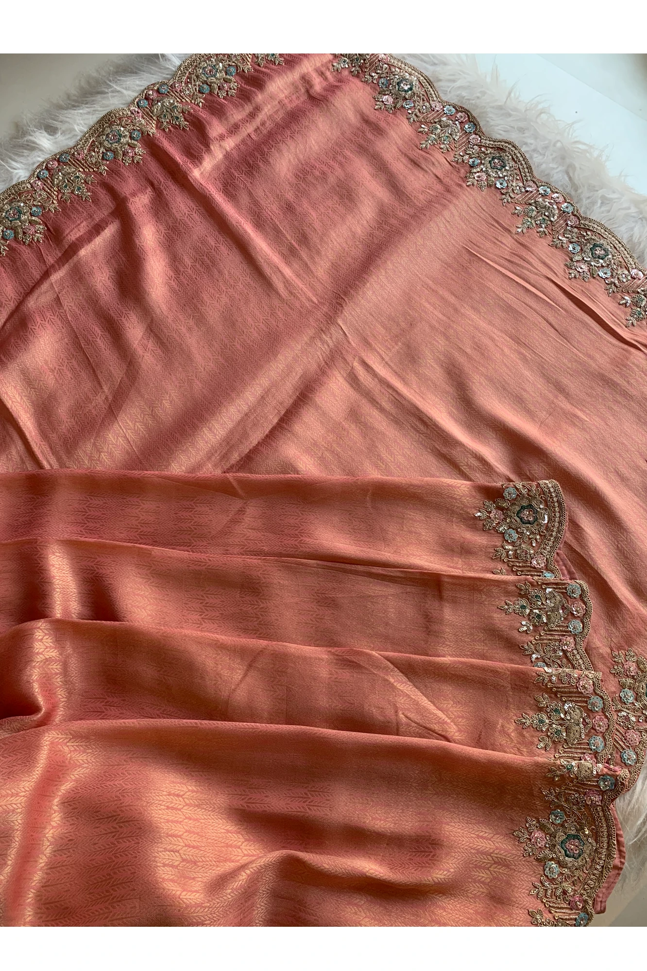 Blush Pink Kanchipuram Silk Saree 5687 16