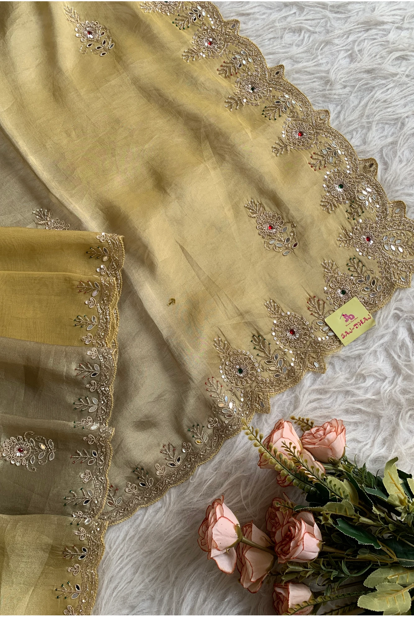 Dual Tone Tissue Saree 5545 01
