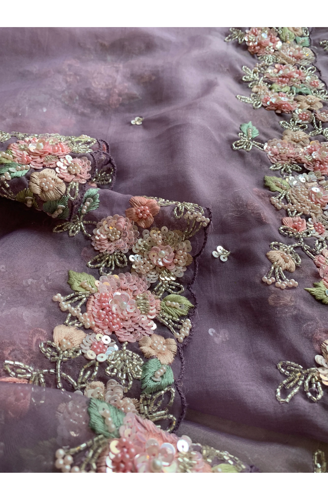 Purple Lilac Tissue Saree 5817 03