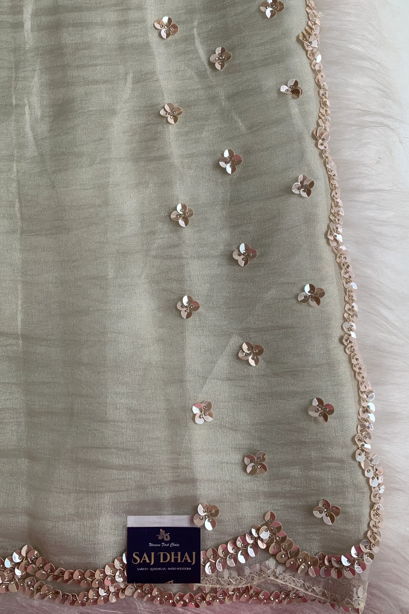 Ivory Crush Saree 5851 03