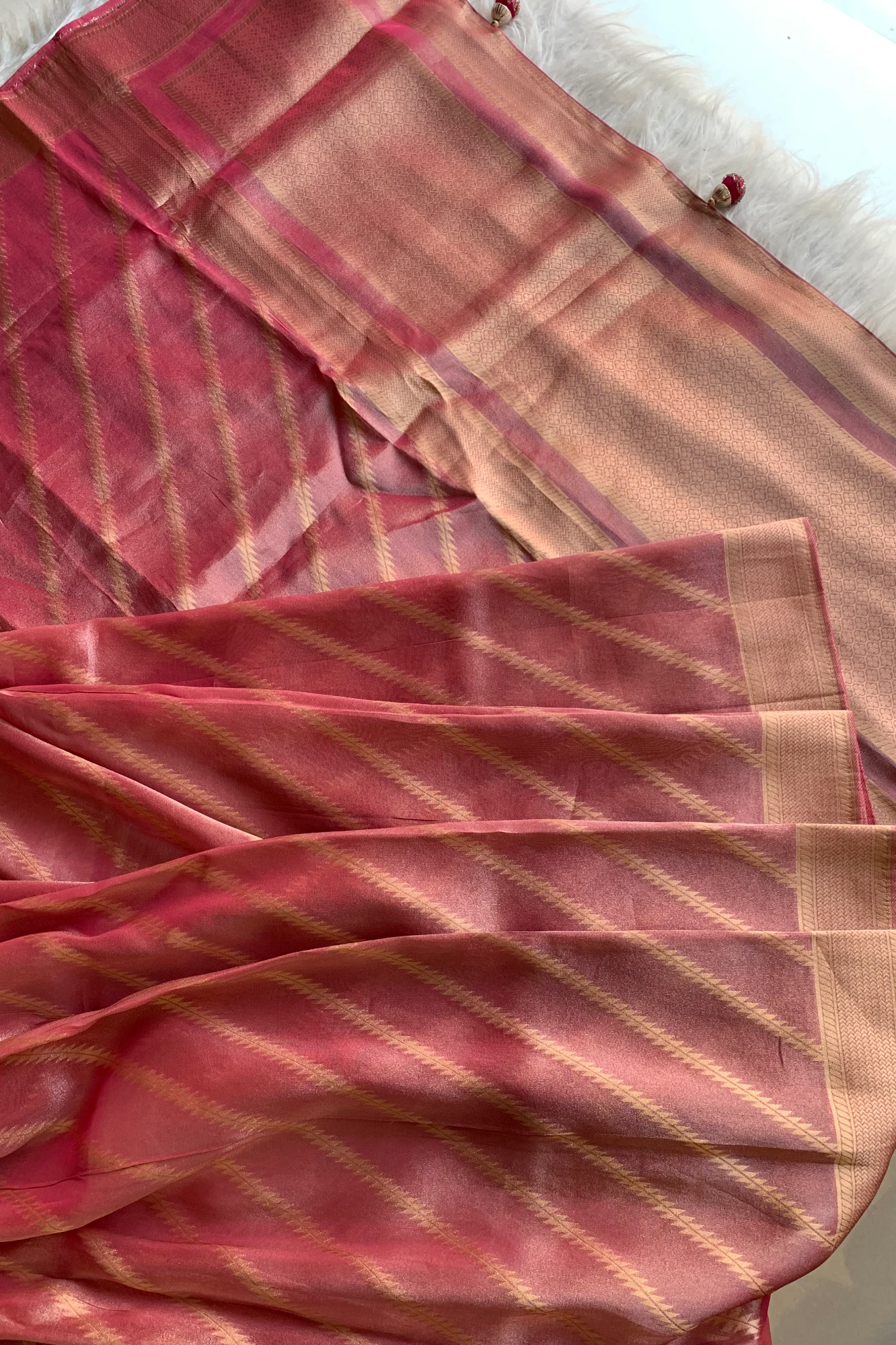 Pink Banarasi Designer Saree 5763 06