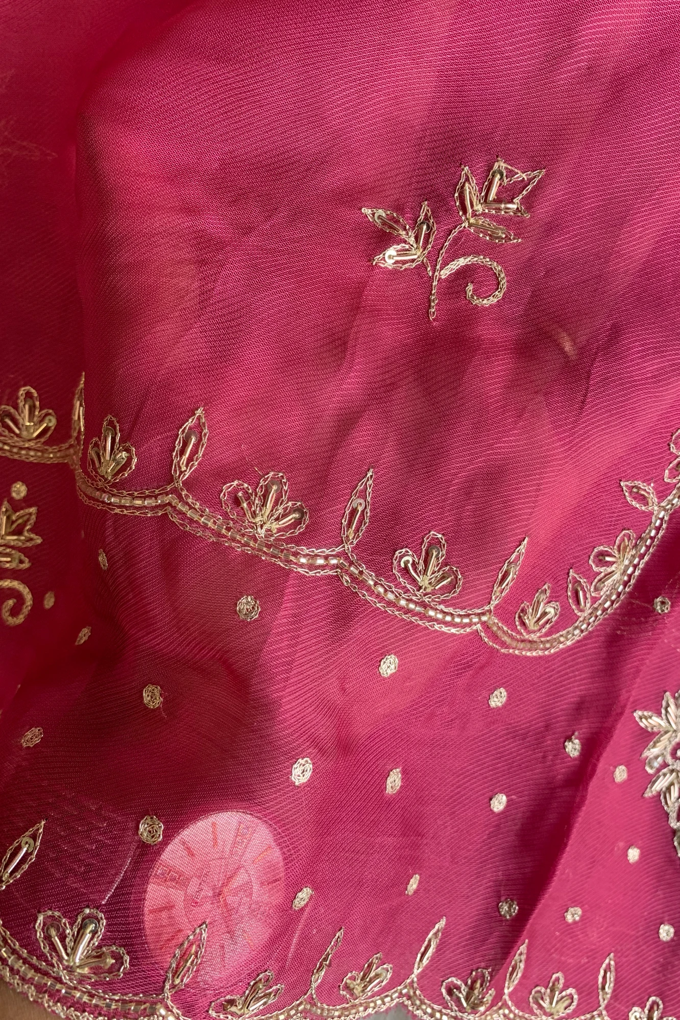 Onion Pink Embellished Lilly Silk Saree 5848 02