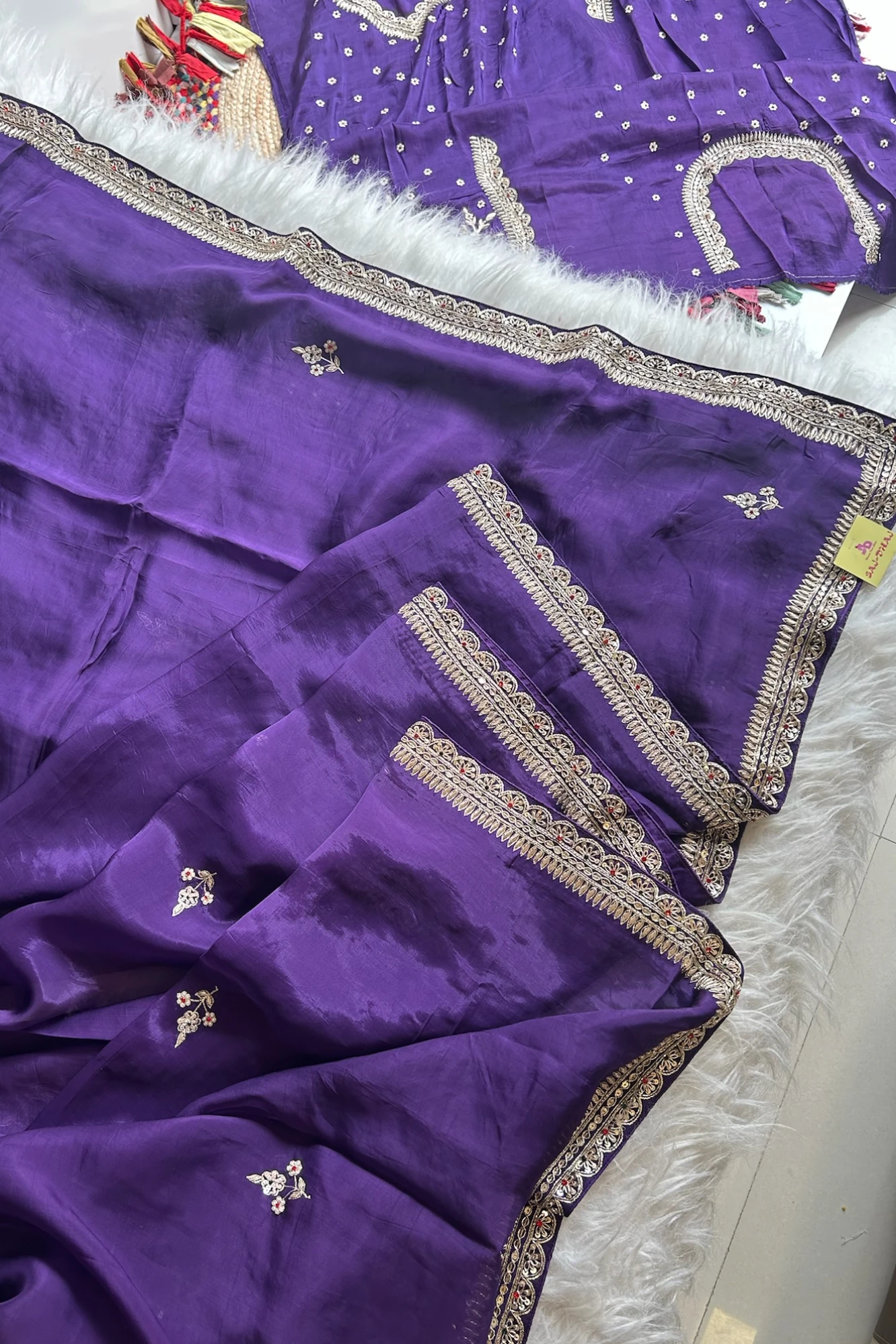 Jayanti Reddy Purple Russian Silk Saree 5650 15