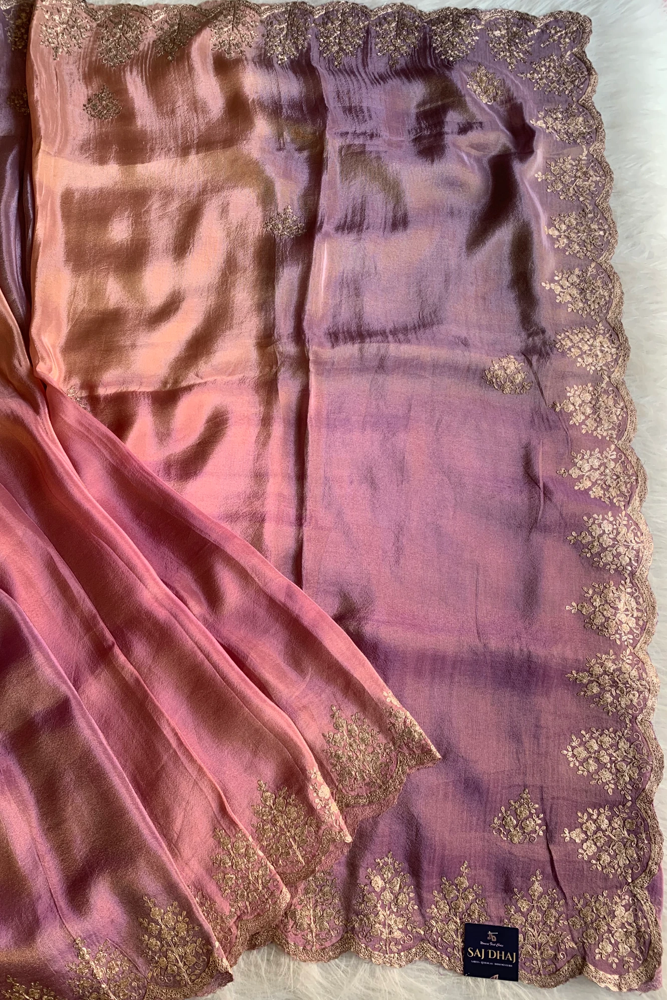 Lilac Ombre Pittan Tissue Saree 5798 01