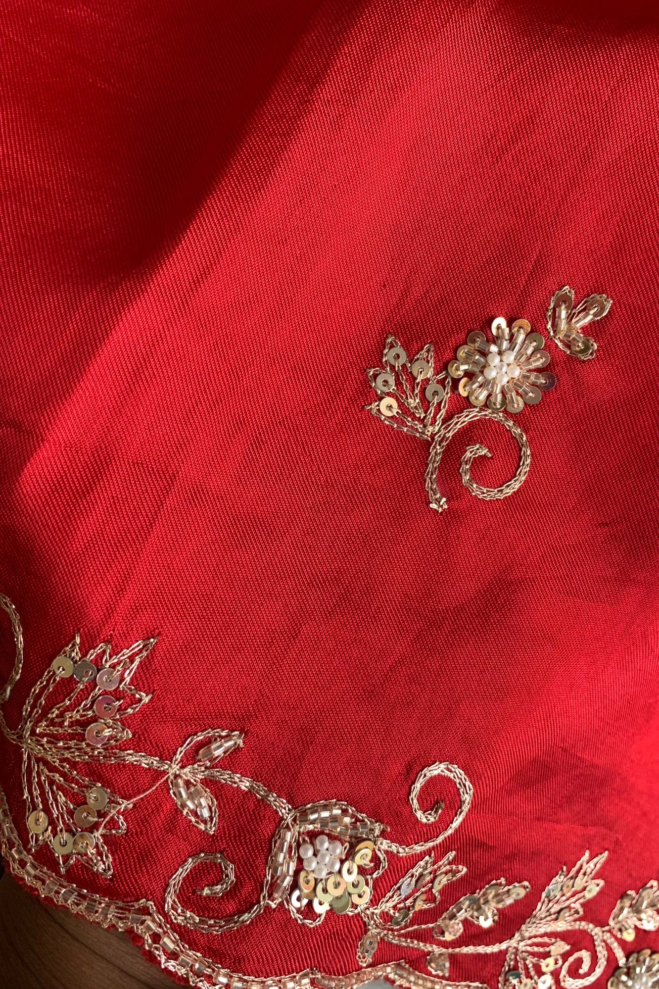 Red Russian Silk Saree 5660 03
