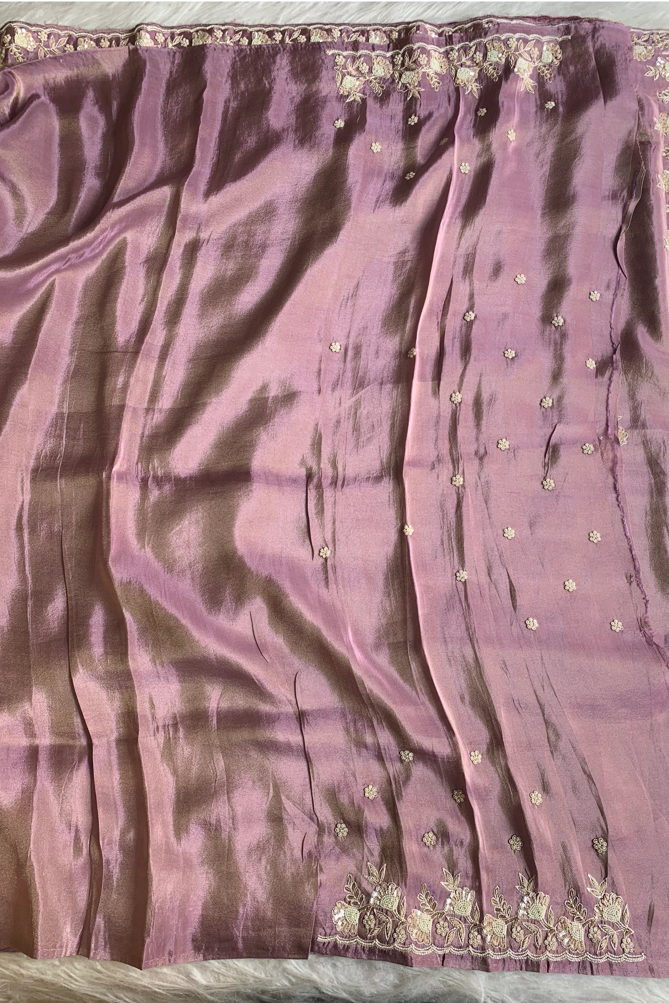 Lilac Embellished Tissue Saree 5189 02