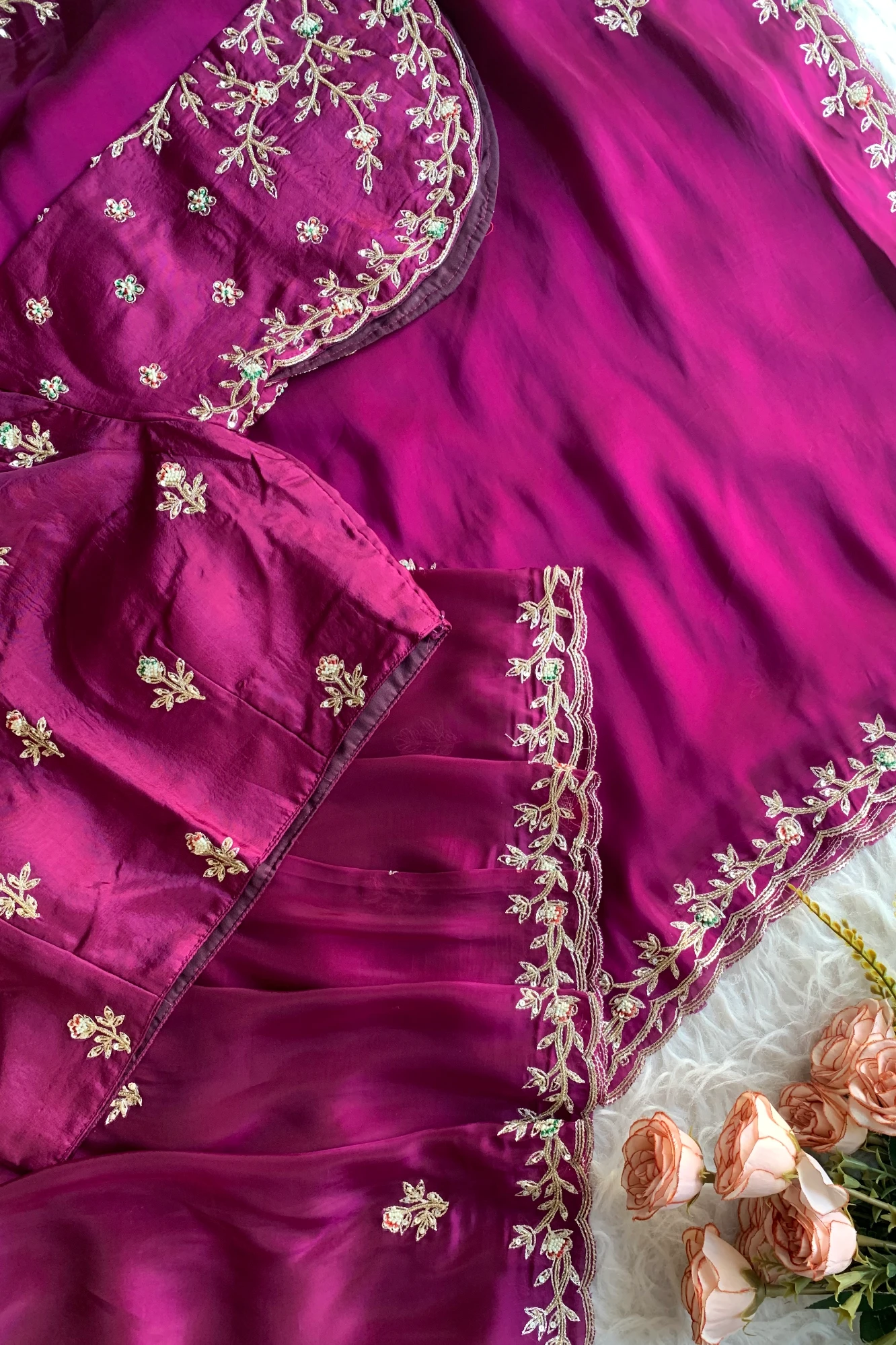 Purple Aari Thari Habutai Silk Saree 5651 21