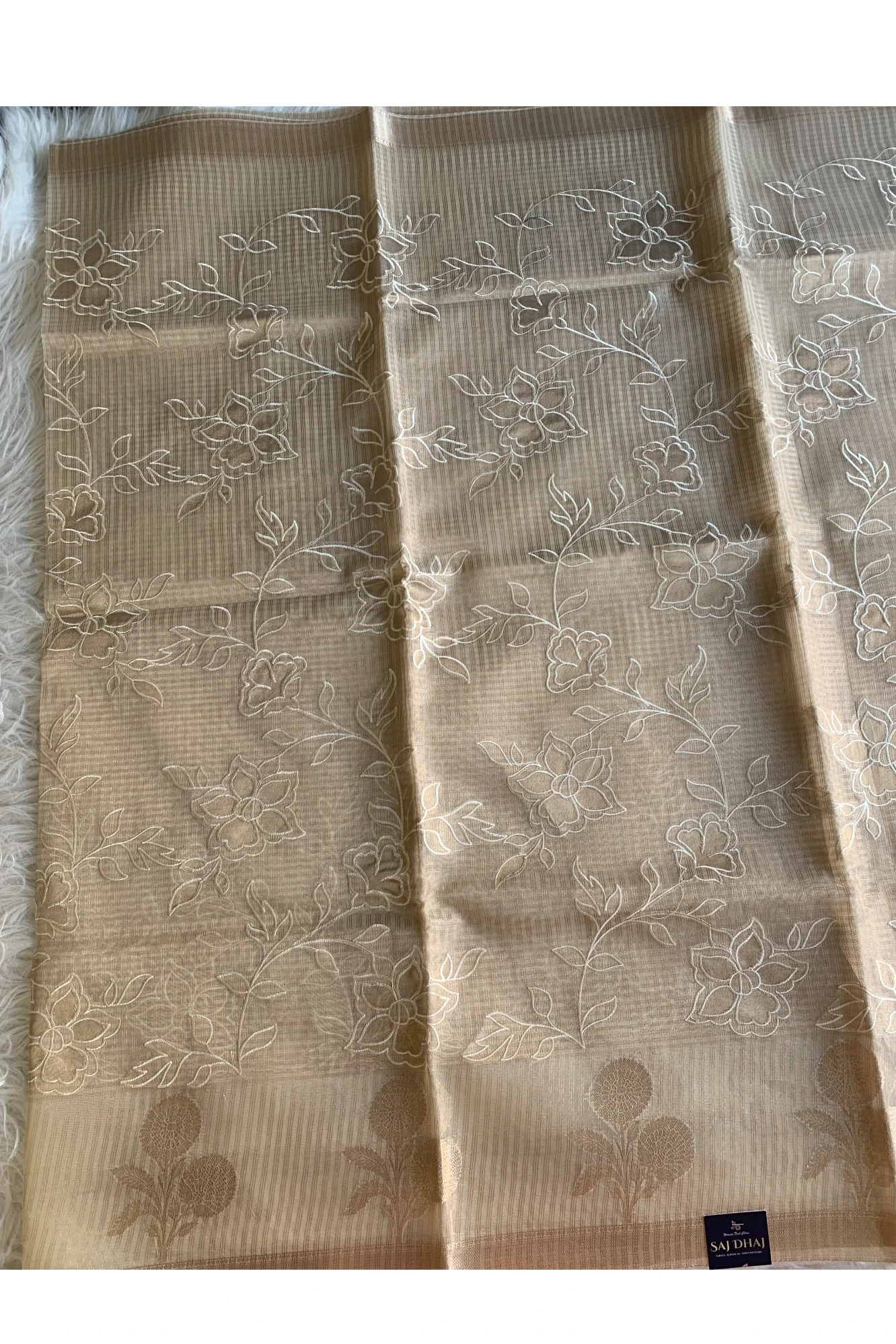 Beige Kota Banarasi Saree 5814 03