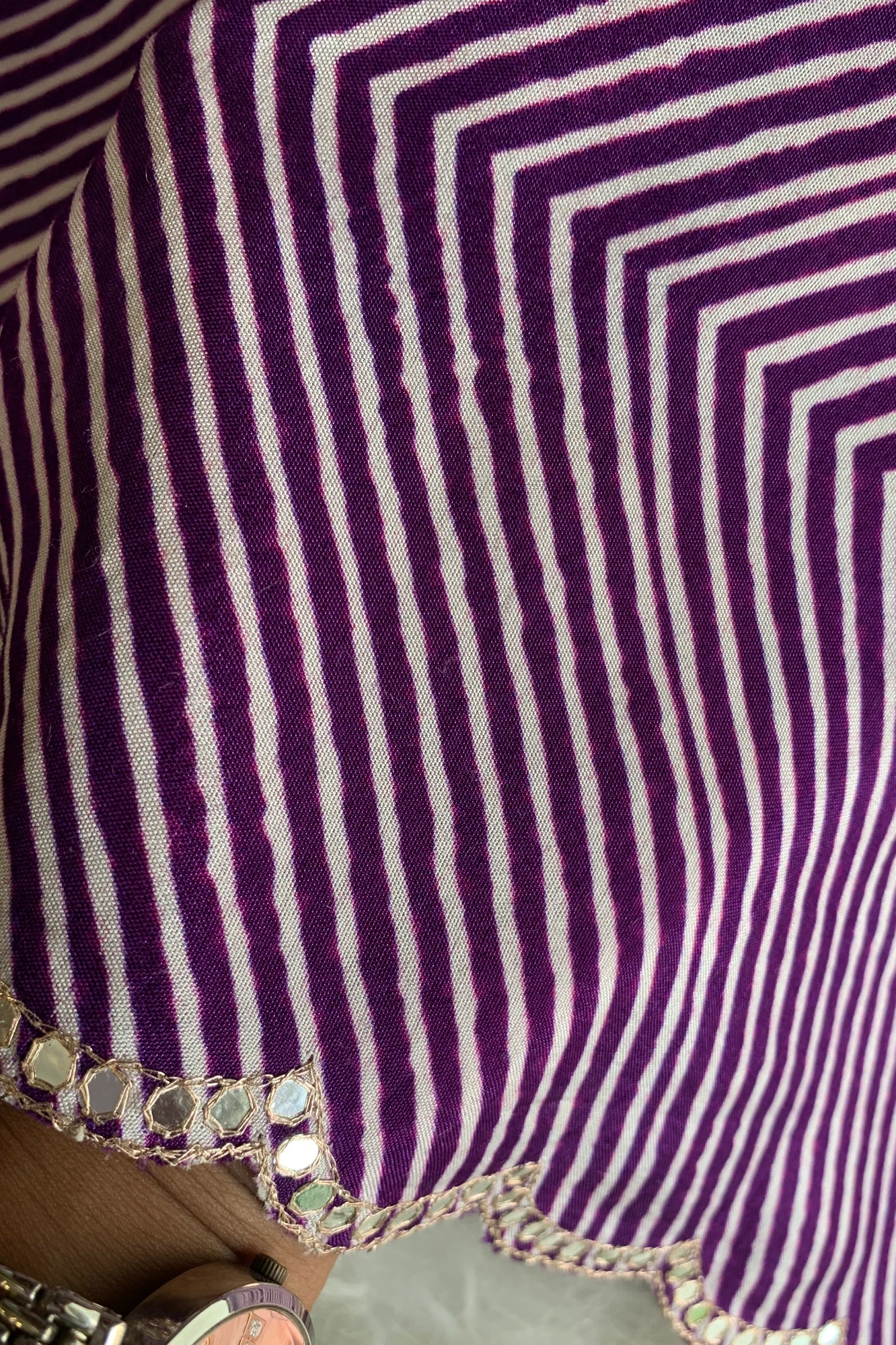 Purple Leheriya Russian Silk Saree 5755 06