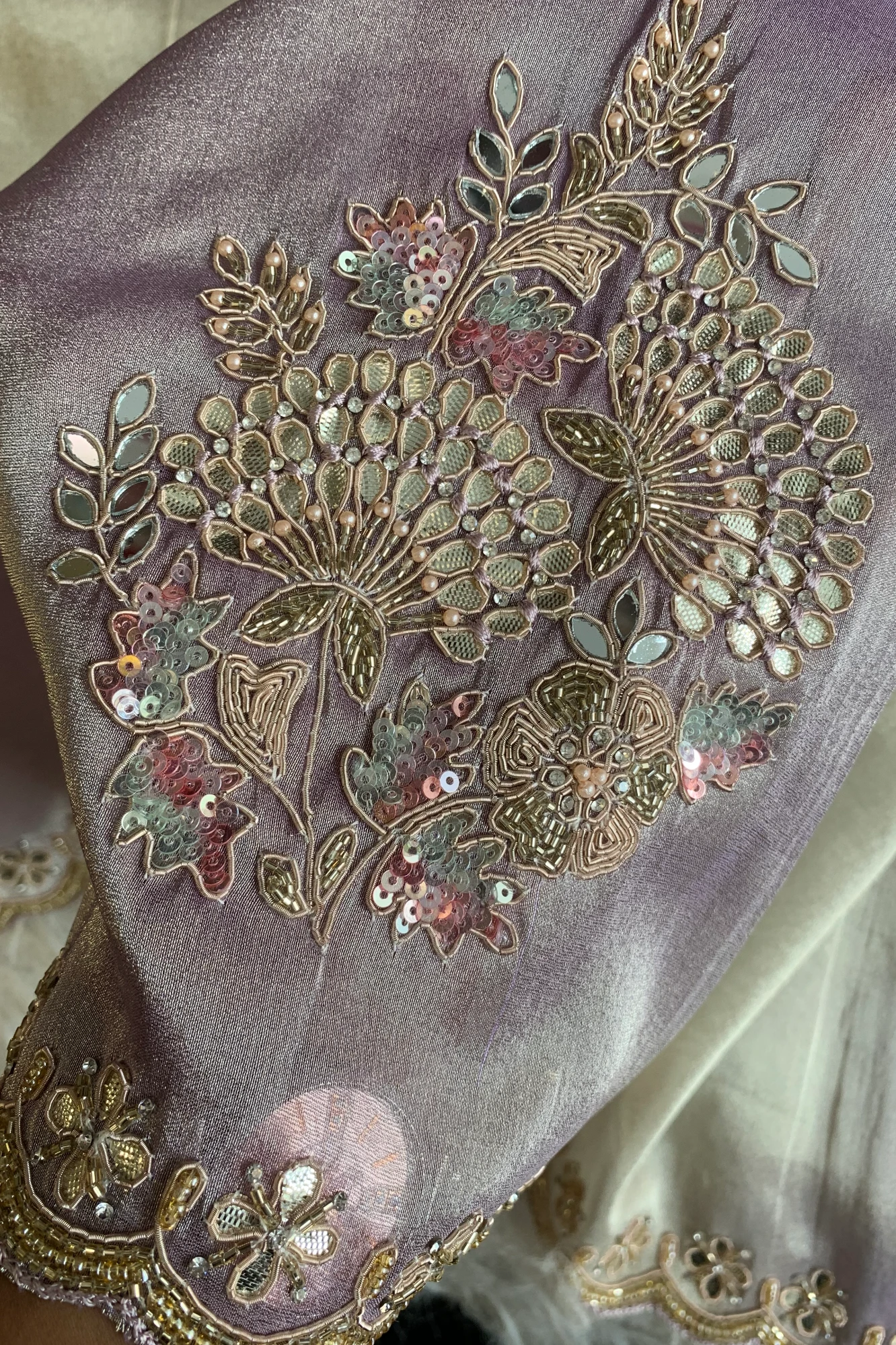 Lilac Ombre Embellished Tissue Saree 5524 03
