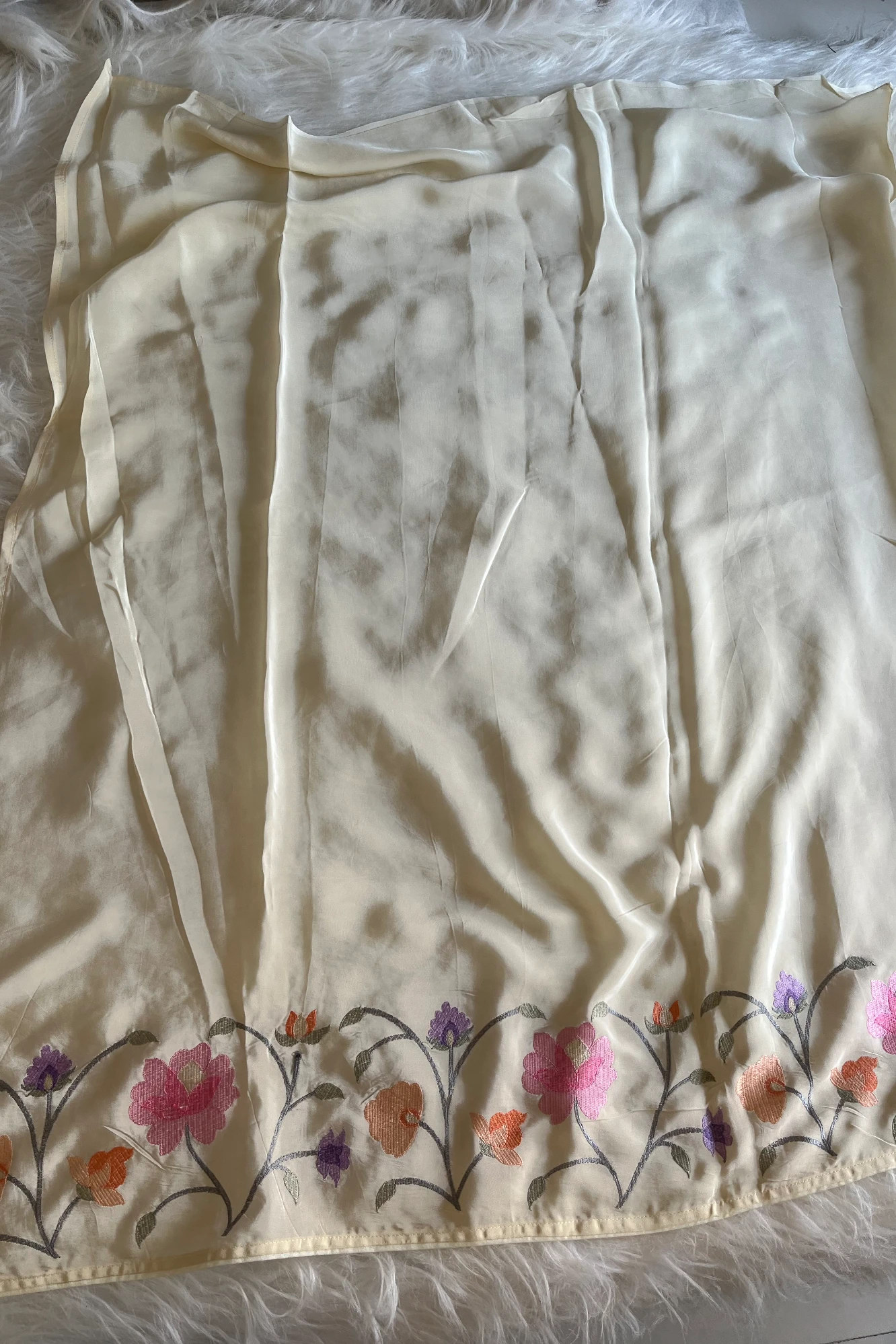 White Kora Organza Saree 5781 10