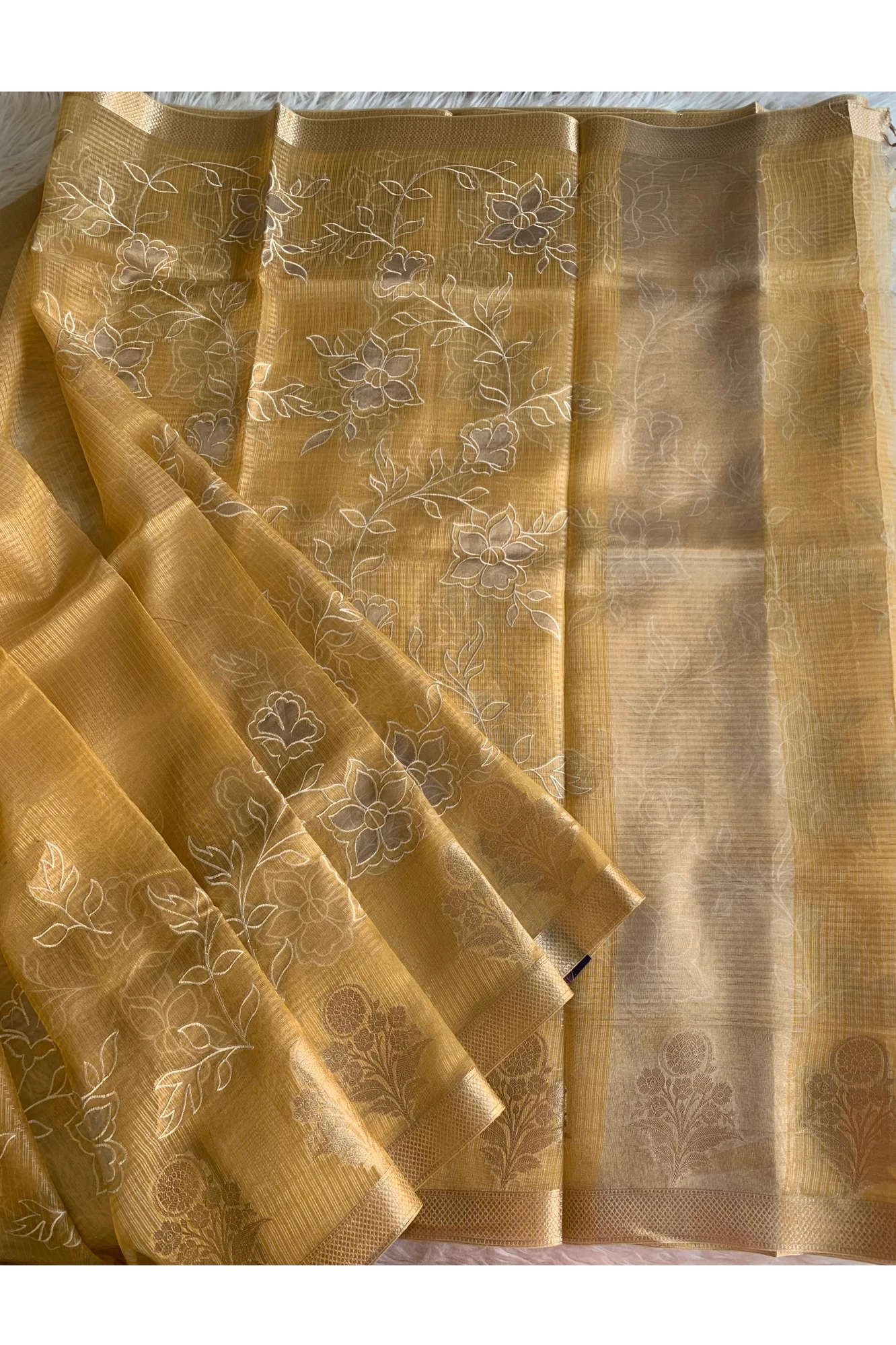 Mustard Yellow Kota Banarasi Saree 5814 03