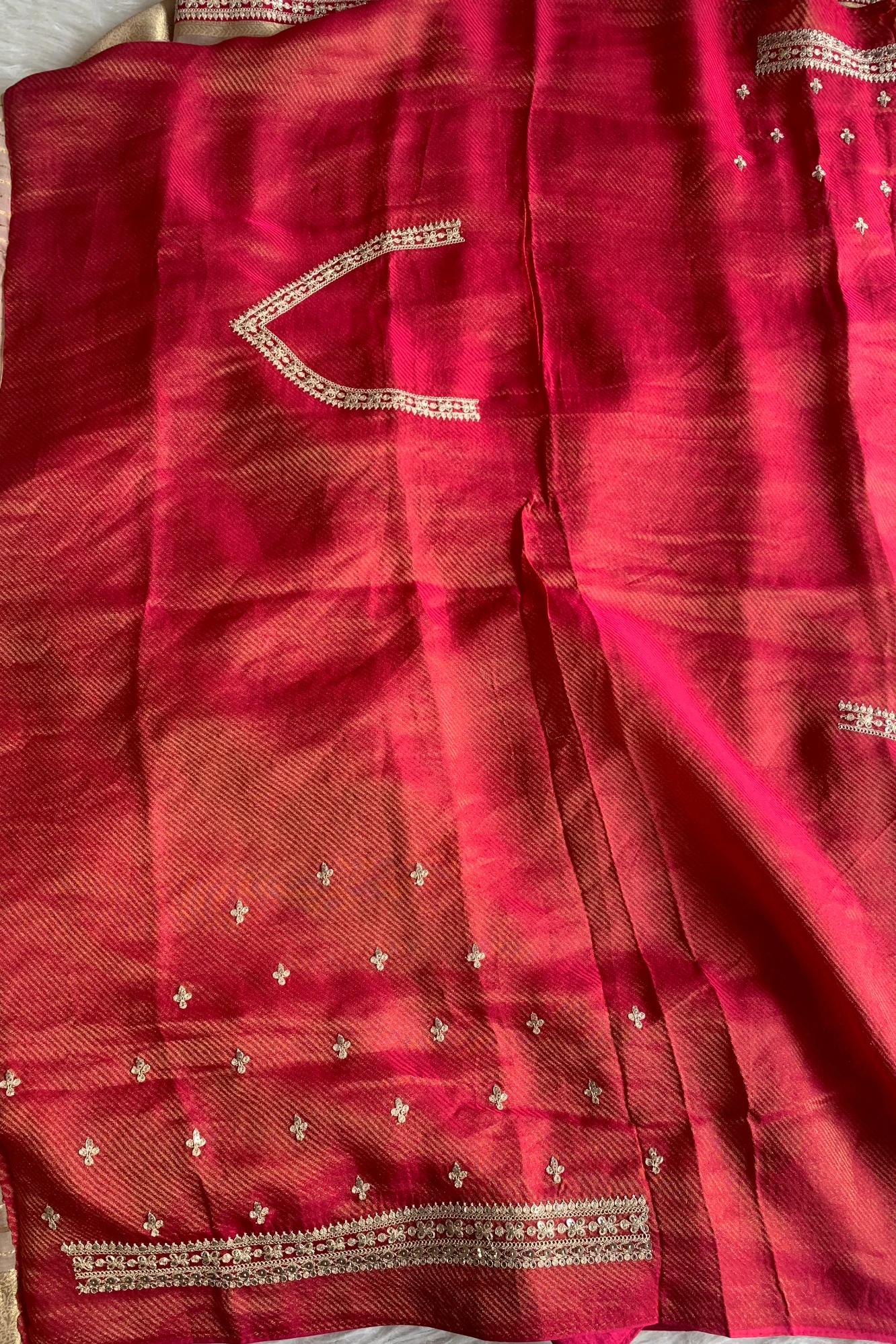 Beige Banarasi Silk Saree 5777 02