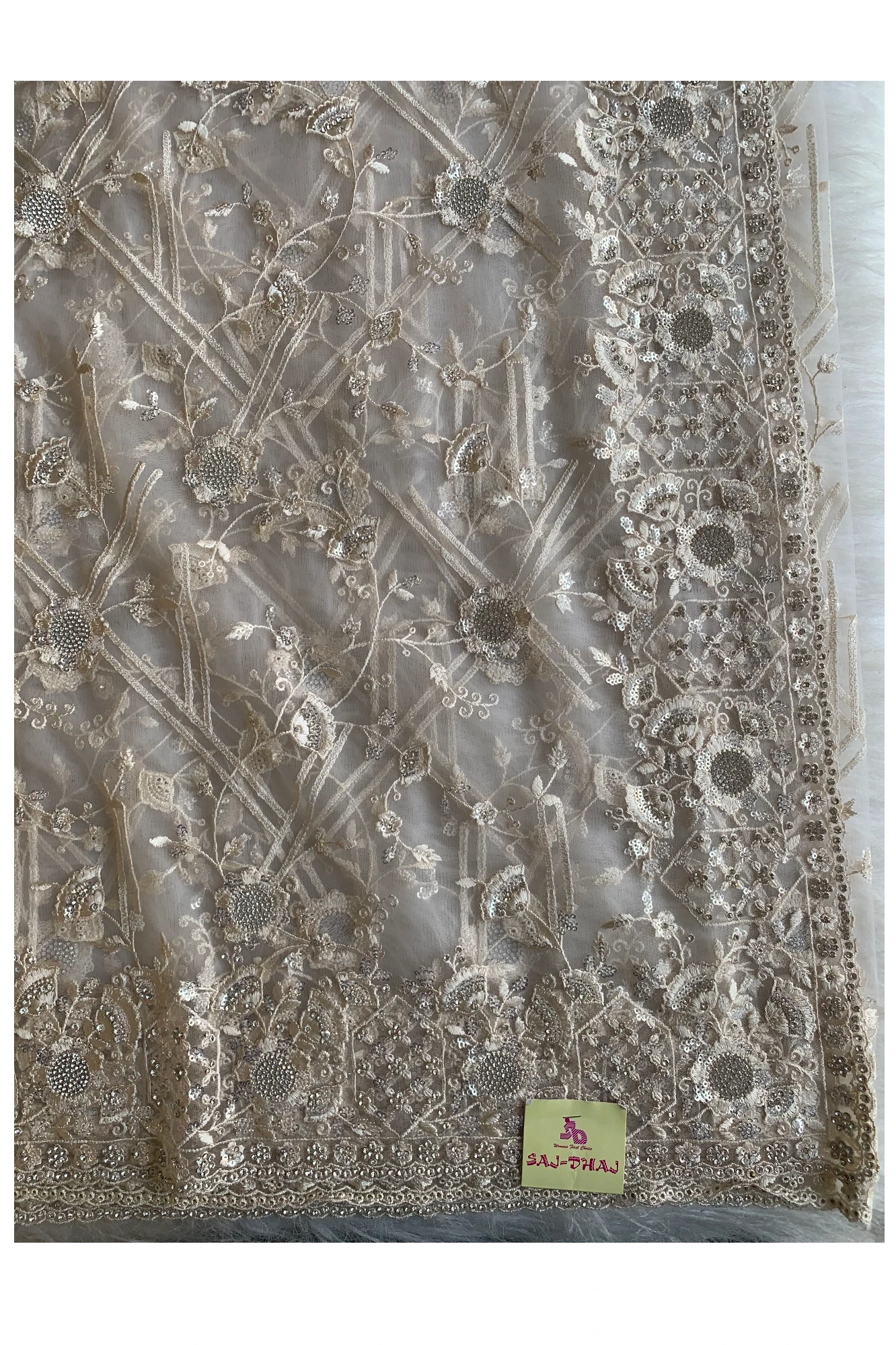 White Net Saree 5292 16