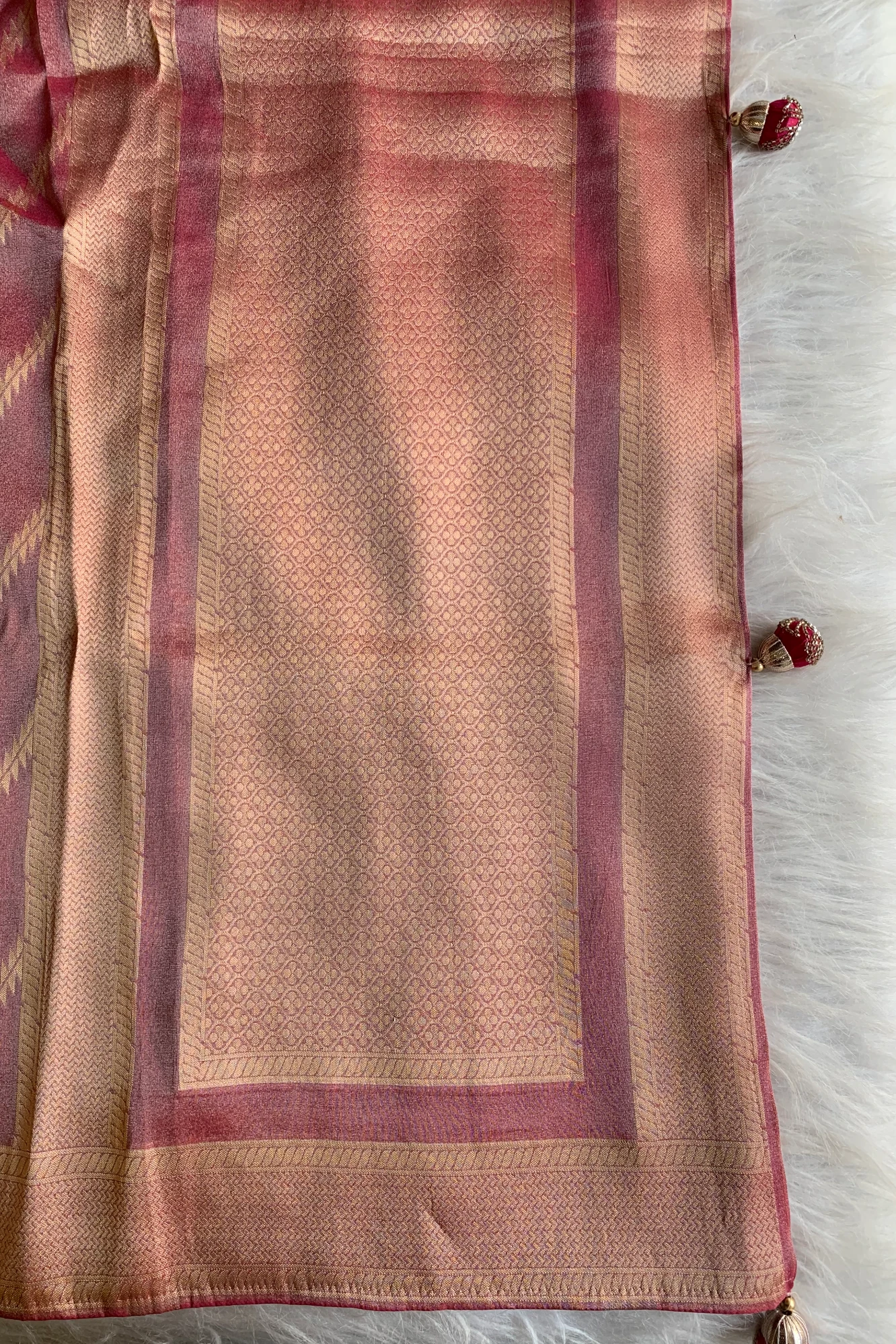 Pink Banarasi Designer Saree 5763 06