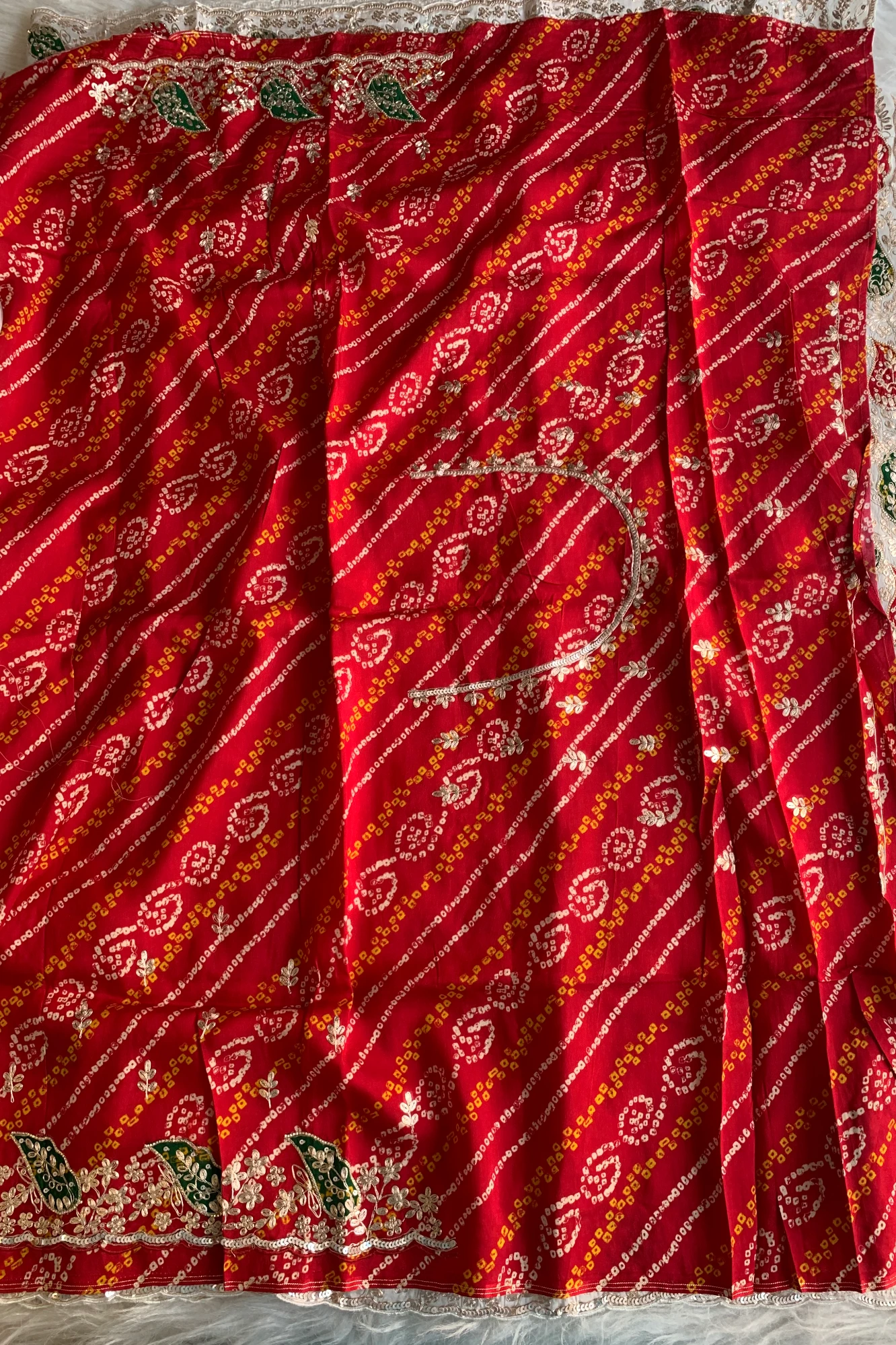White Pittan Organza Saree 5595 01