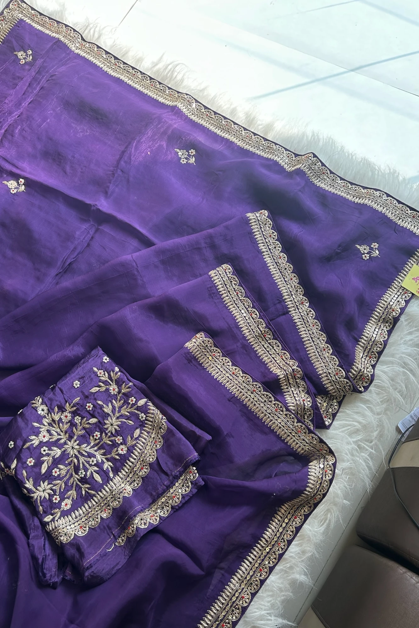 Jayanti Reddy Purple Russian Silk Saree 5650 15