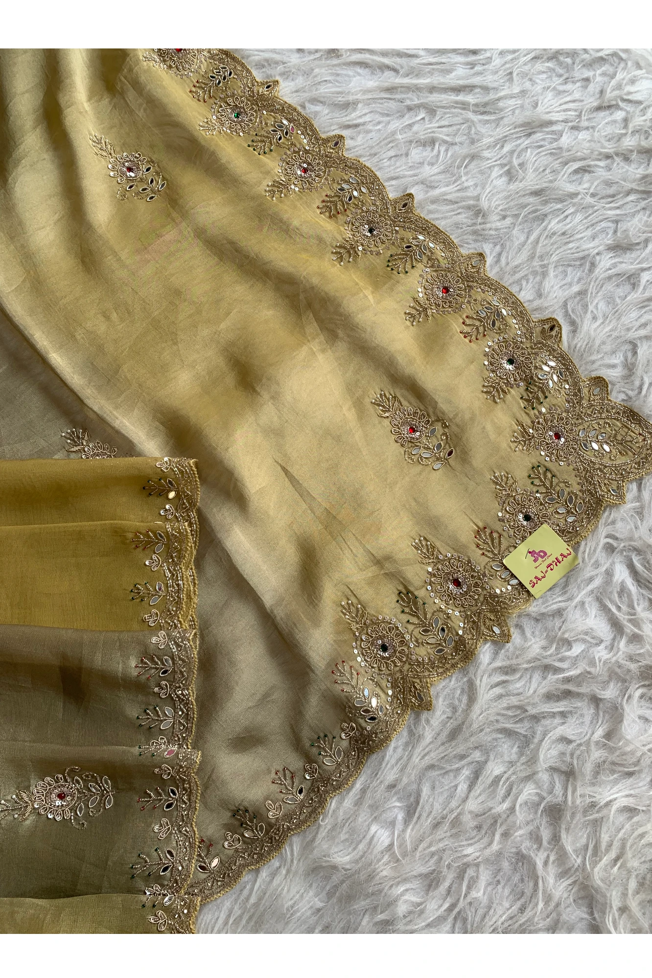 Dual Tone Tissue Saree 5545 01