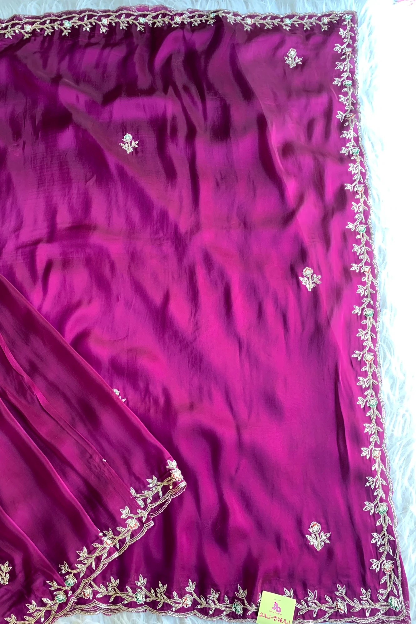 Purple Aari Thari Habutai Silk Saree 5651 21