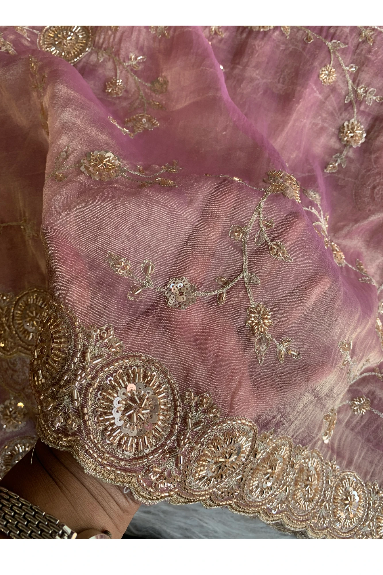 Onion Pink Tissue Saree 5744 01