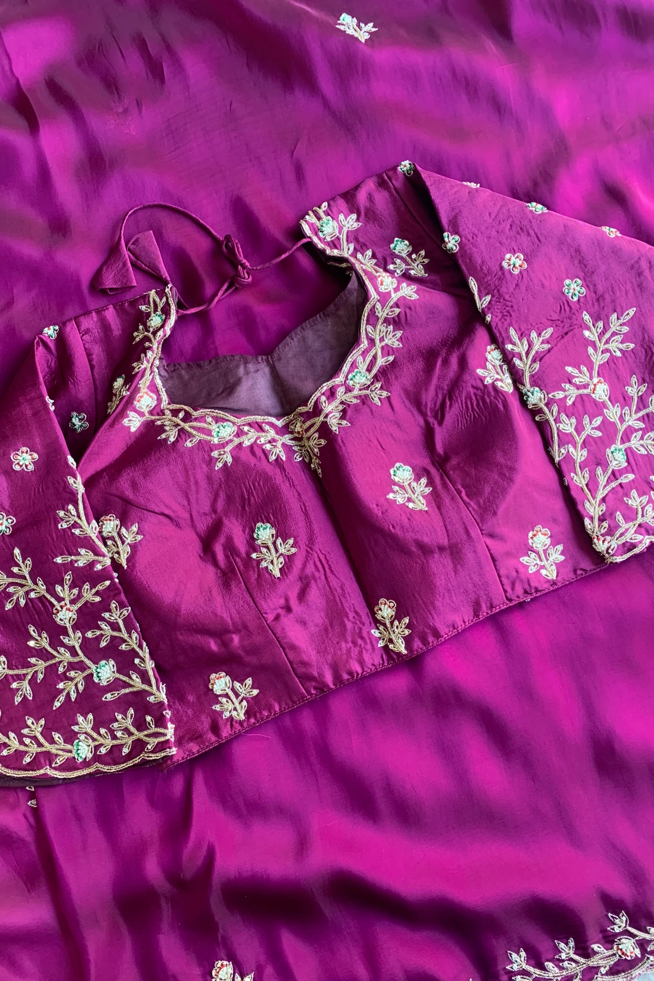 Purple Aari Thari Habutai Silk Saree 5651 21