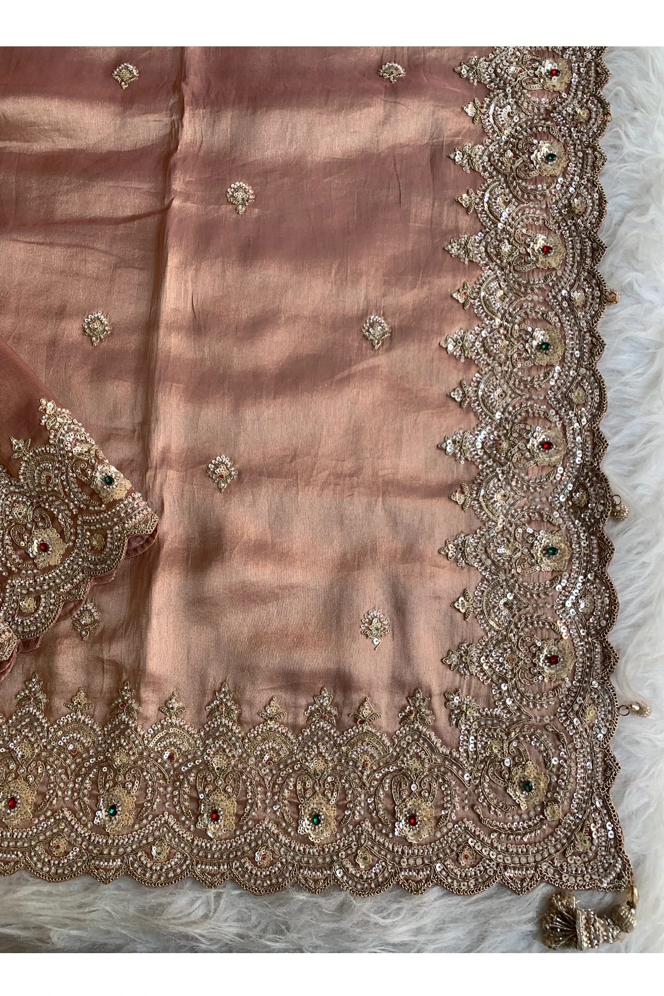 Peach Kanchipuram Tissue Saree 5688 02