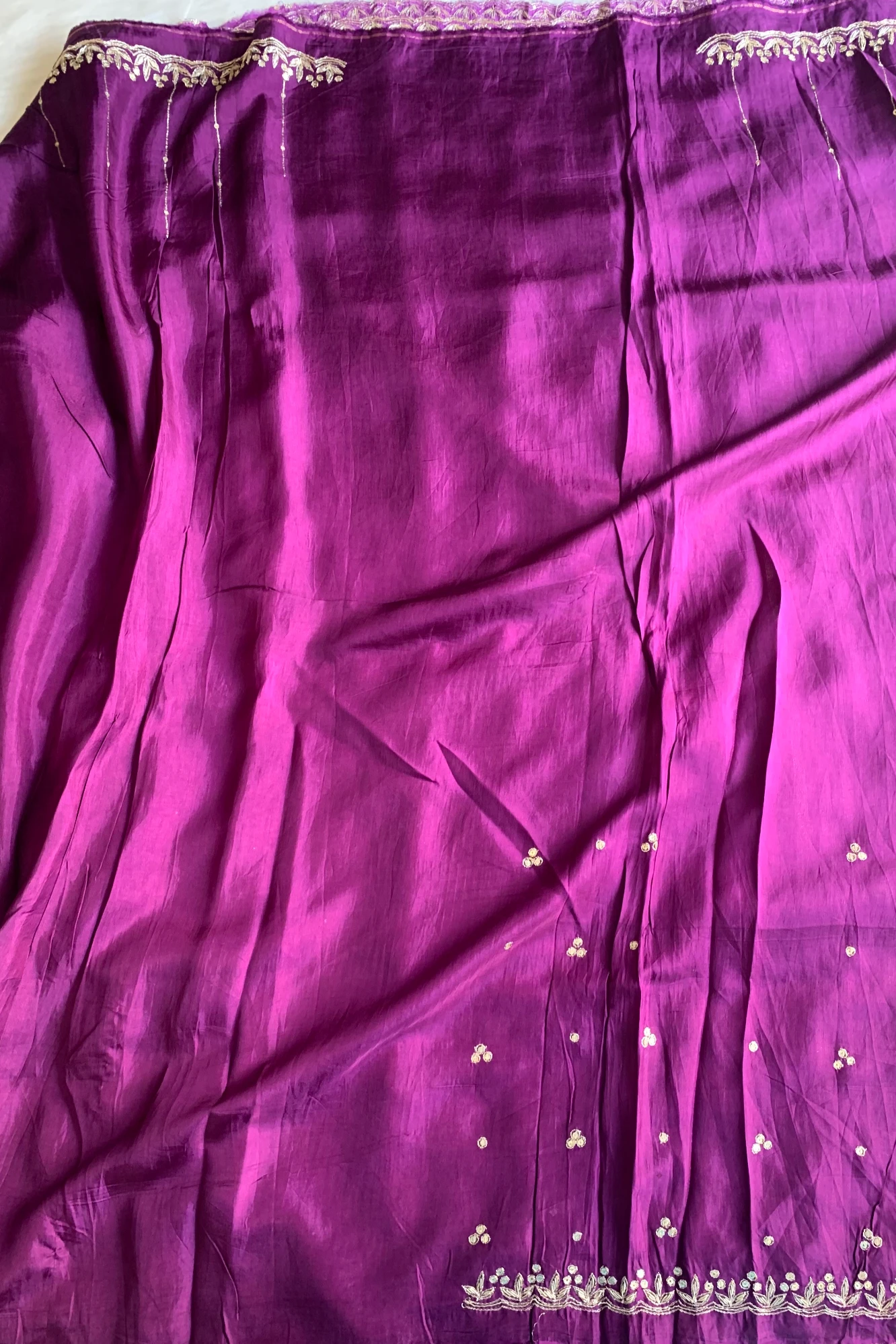 Purple Embellished Russian Silk Saree 5654 02