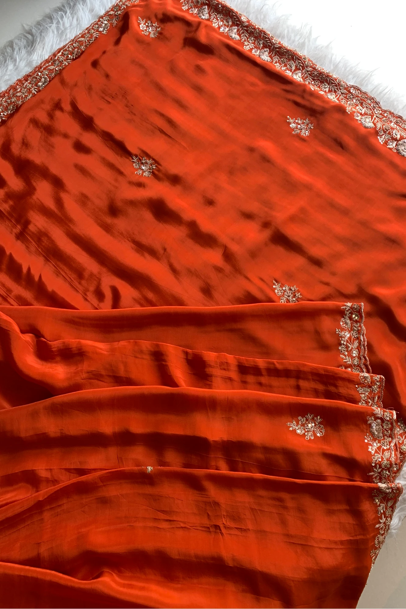 Orange Aari Thari Habutai Silk Saree 5766 10