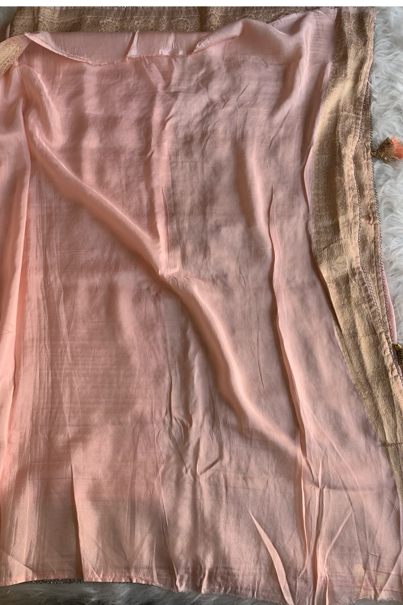 Peach Russian Silk Saree 4669 07