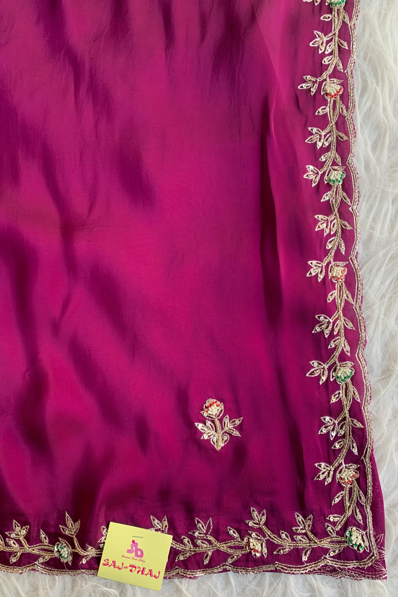 Purple Aari Thari Habutai Silk Saree 5651 21