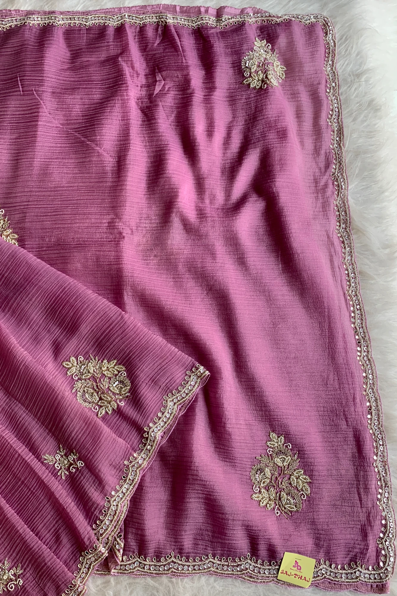 Lilac Crush Saree with Gota Work 5010 02