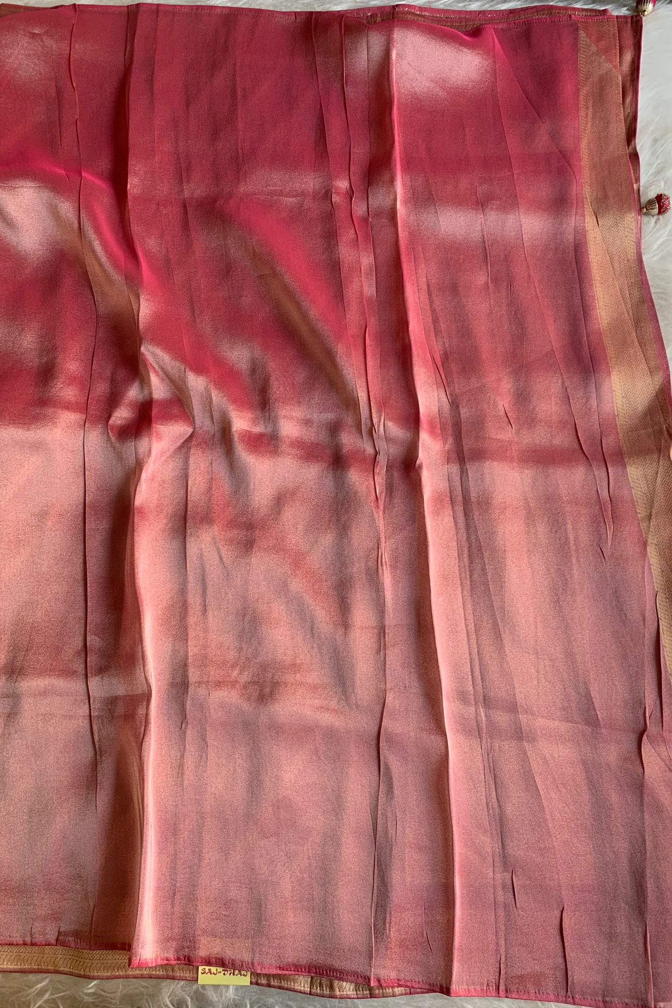 Pink Banarasi Designer Saree 5763 06