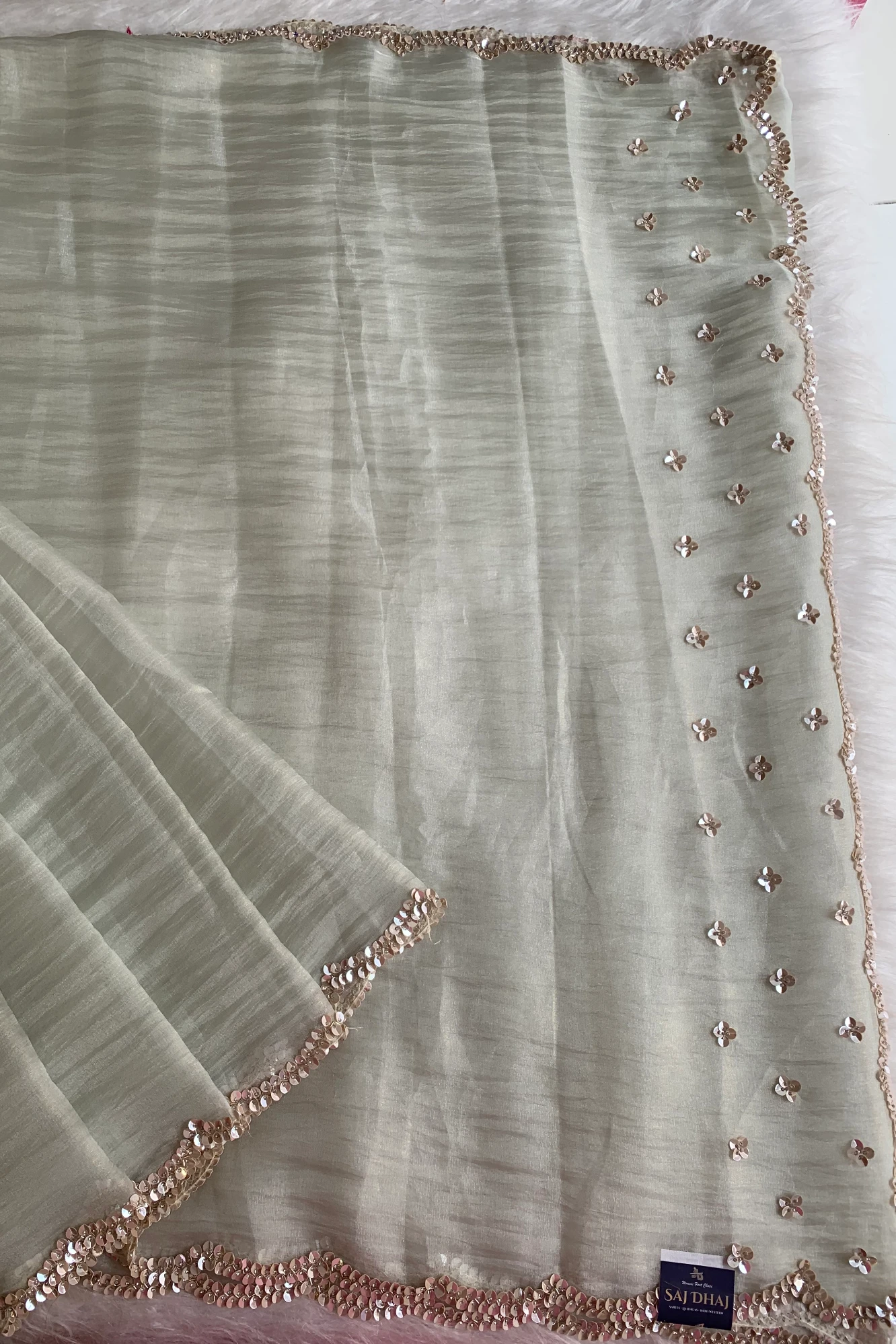 Ivory Crush Saree 5851 03