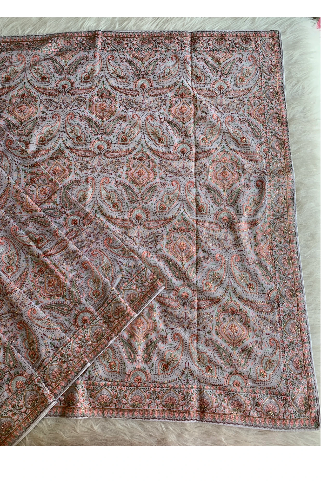 Ivory Chikankari Saree 5758 05