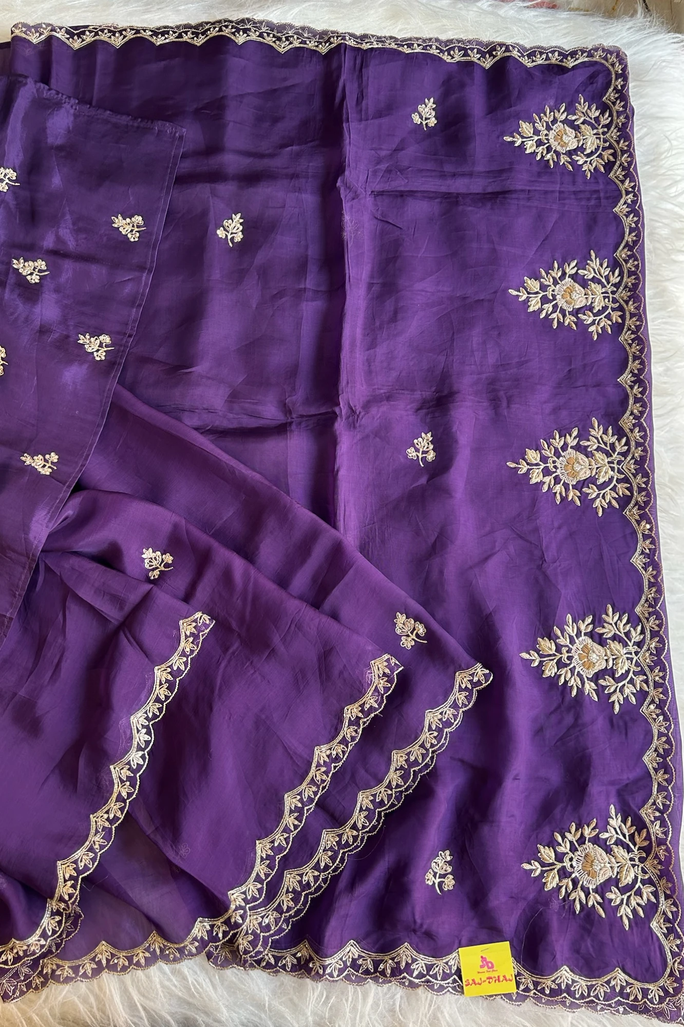 Jayanti Reddy Purple Russian Silk Saree 5764 09