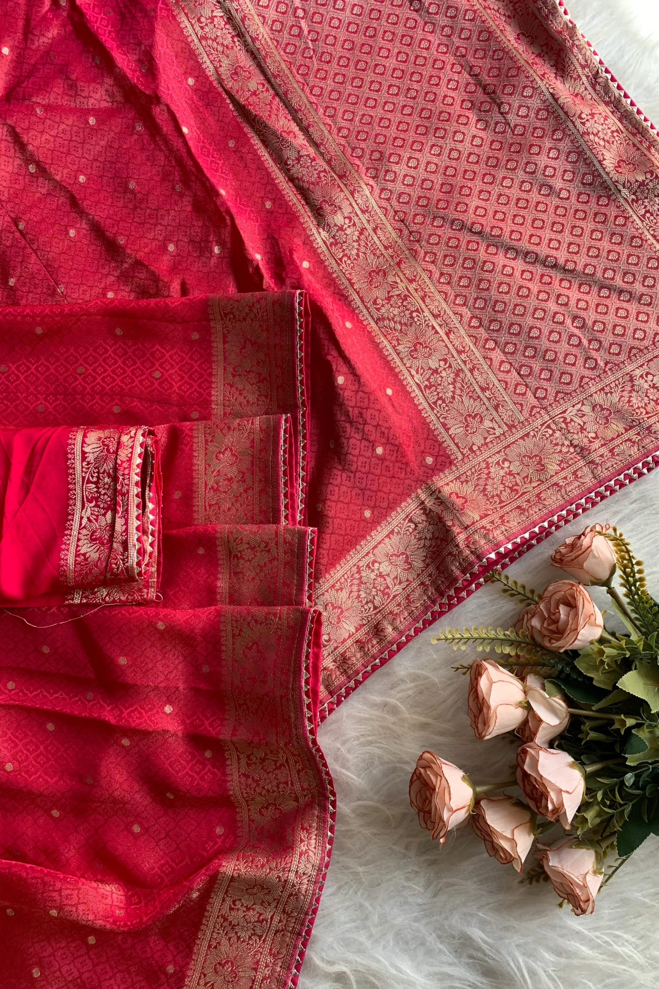 Red Banarasi Saree 5763 07