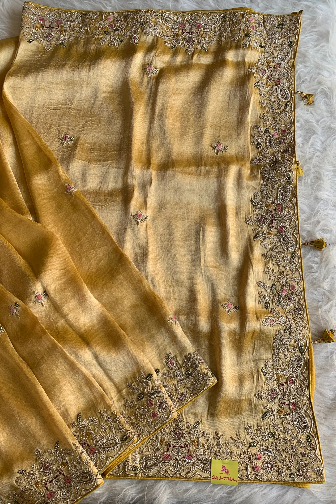 Yellow Kanchipuram Tissue Saree 5719 02