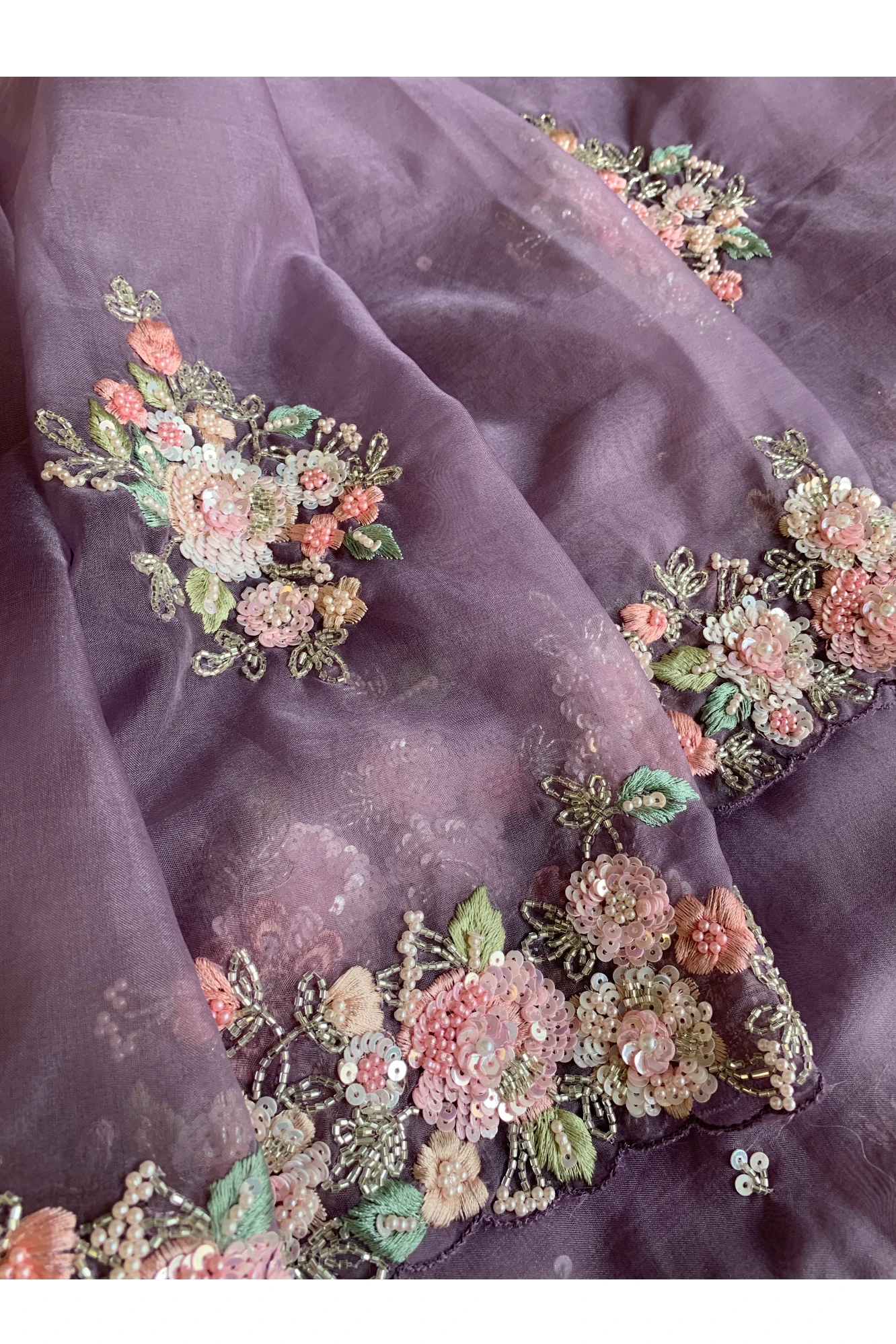 Purple Lilac Tissue Saree 5817 03