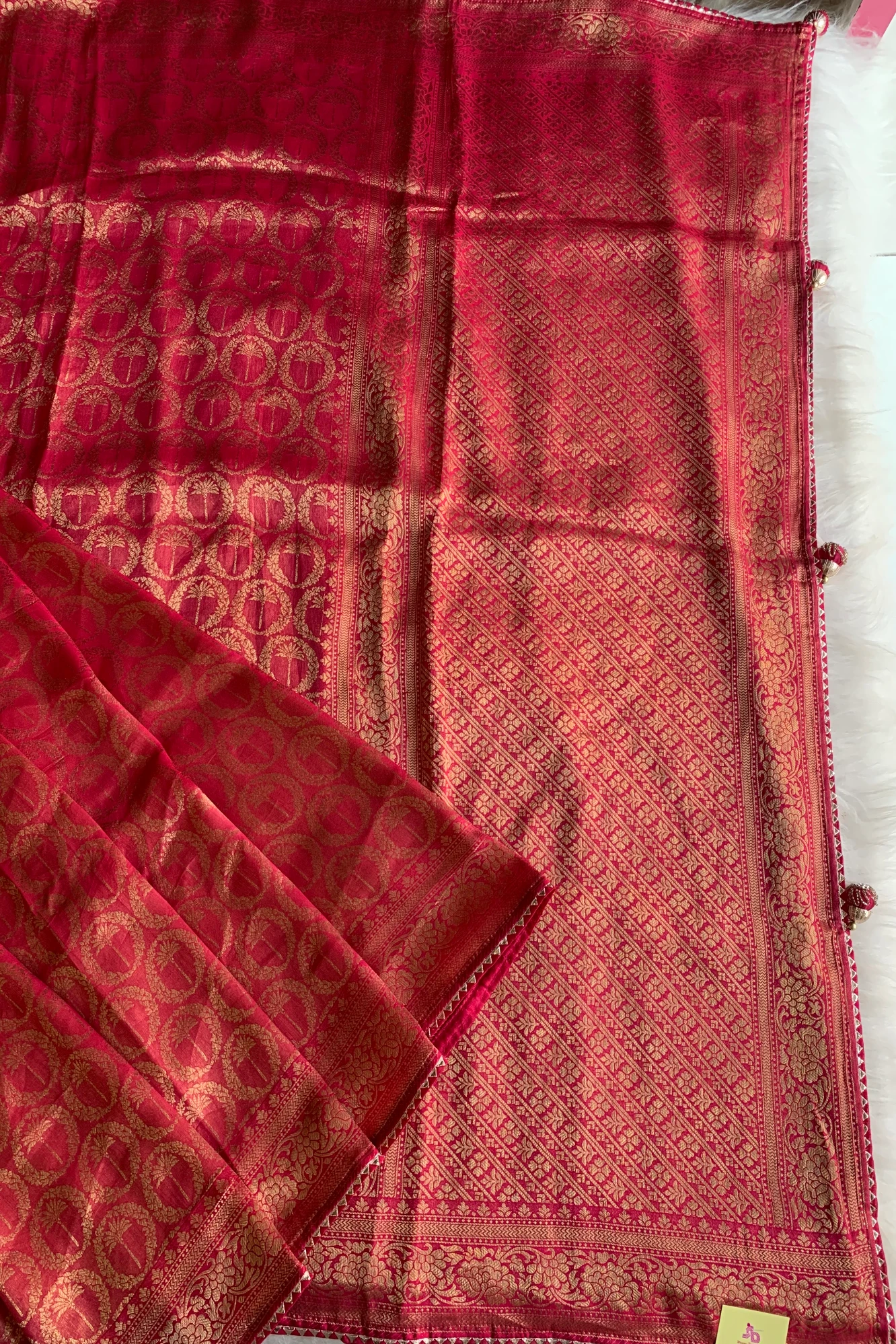 Pink Traditional Banarasi Saree 5763 14